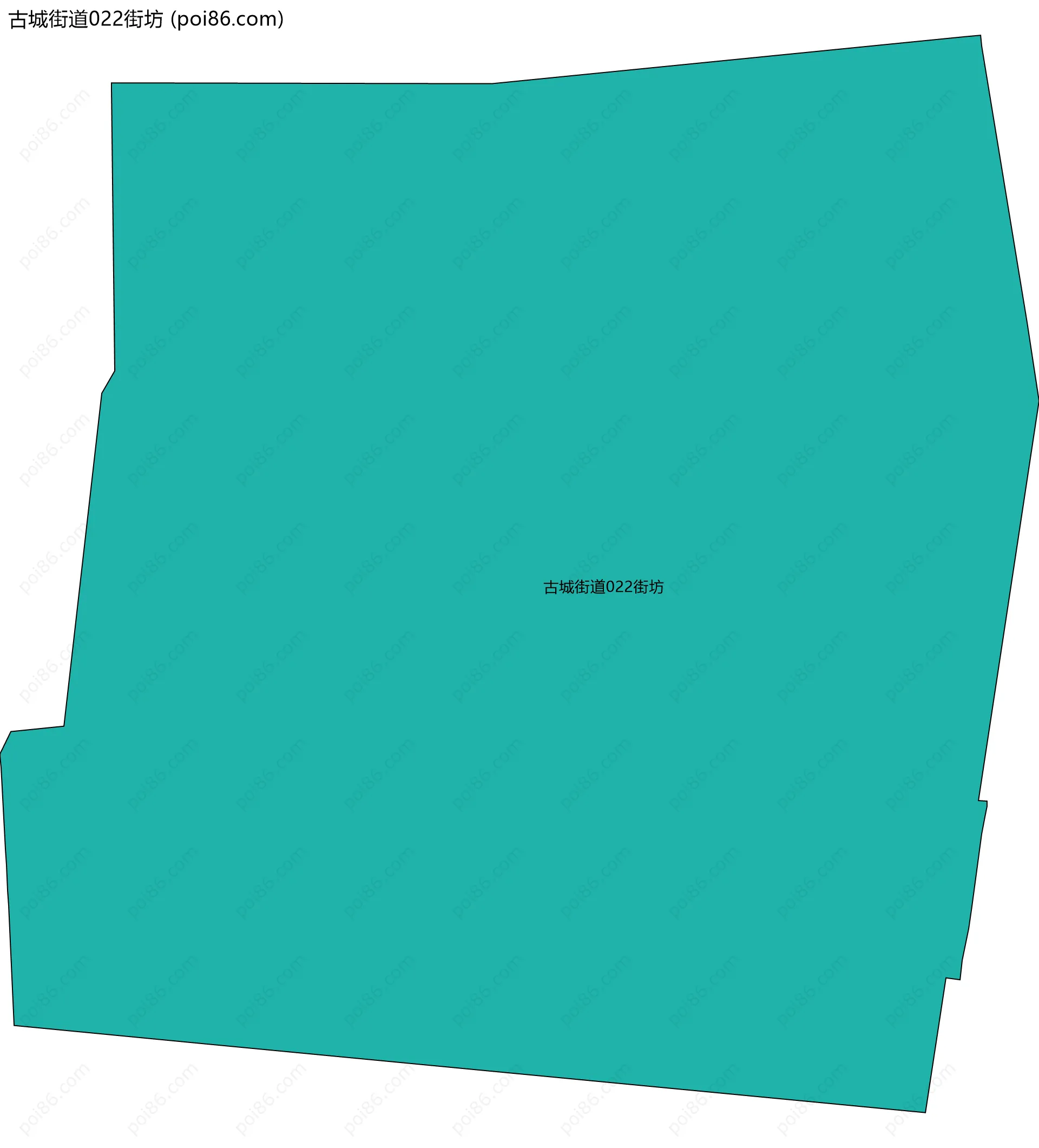 古城街道022街坊边界地图