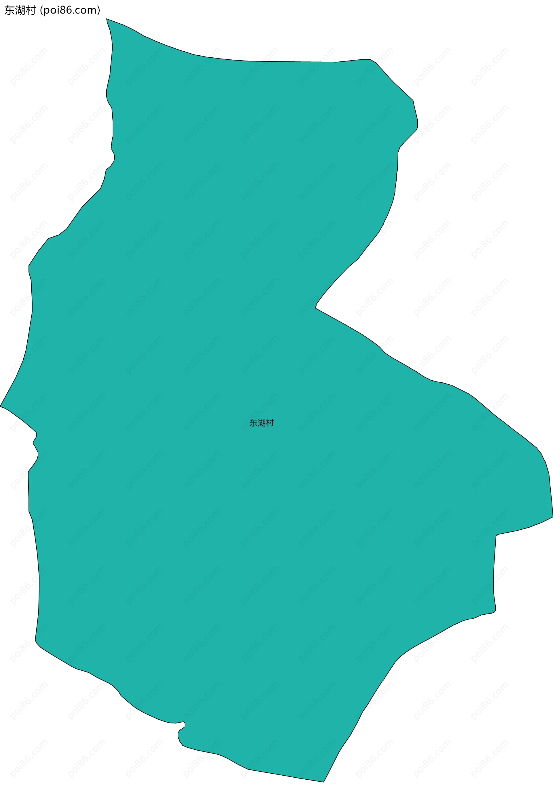 东湖村边界地图