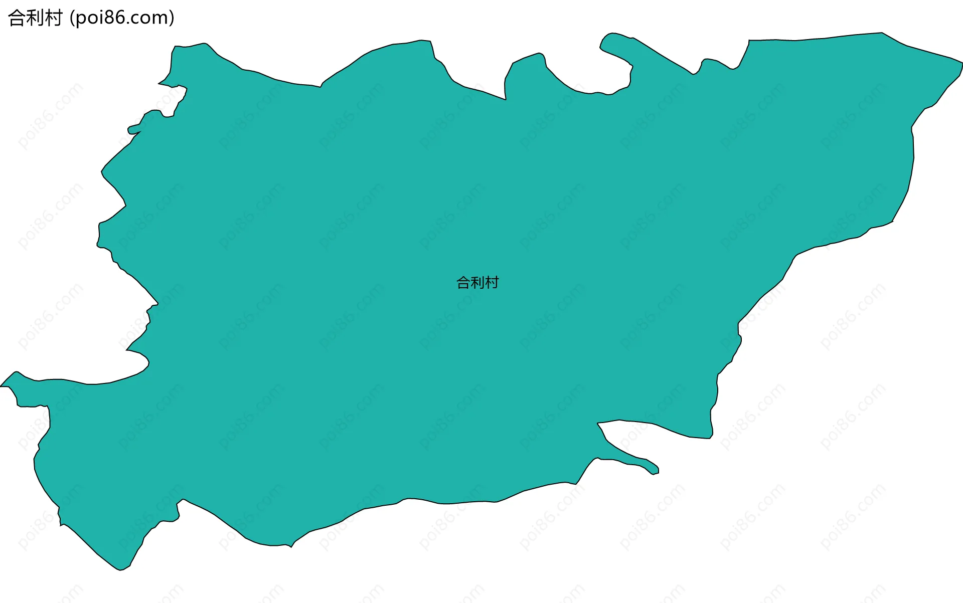 合利村边界地图