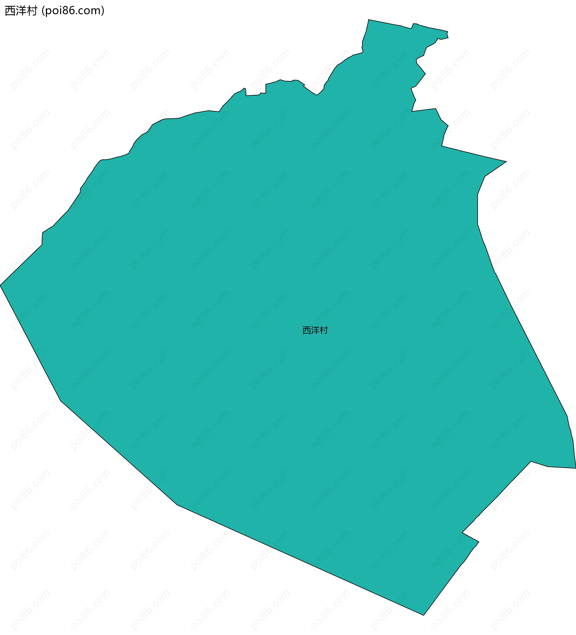西洋村边界地图