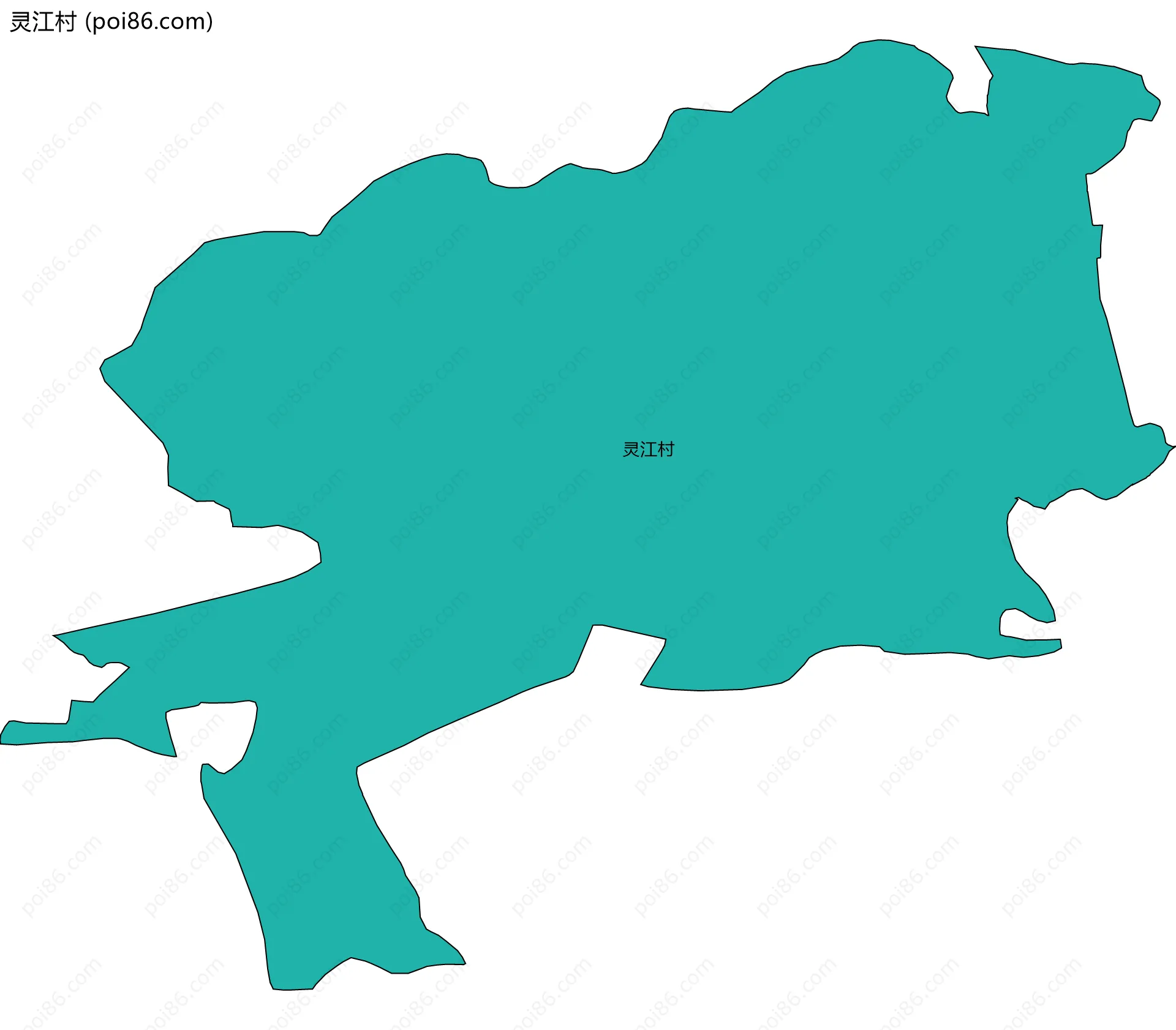 灵江村边界地图