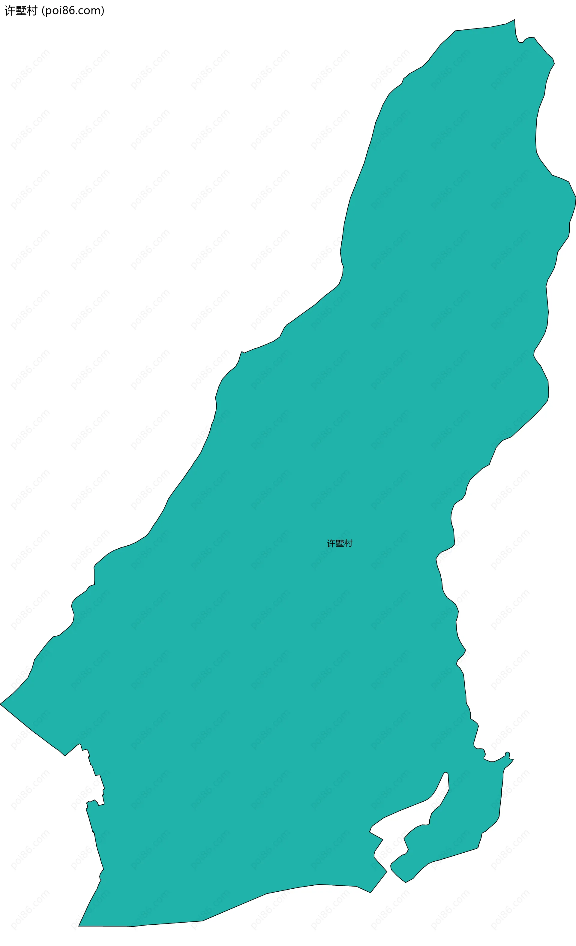 许墅村边界地图