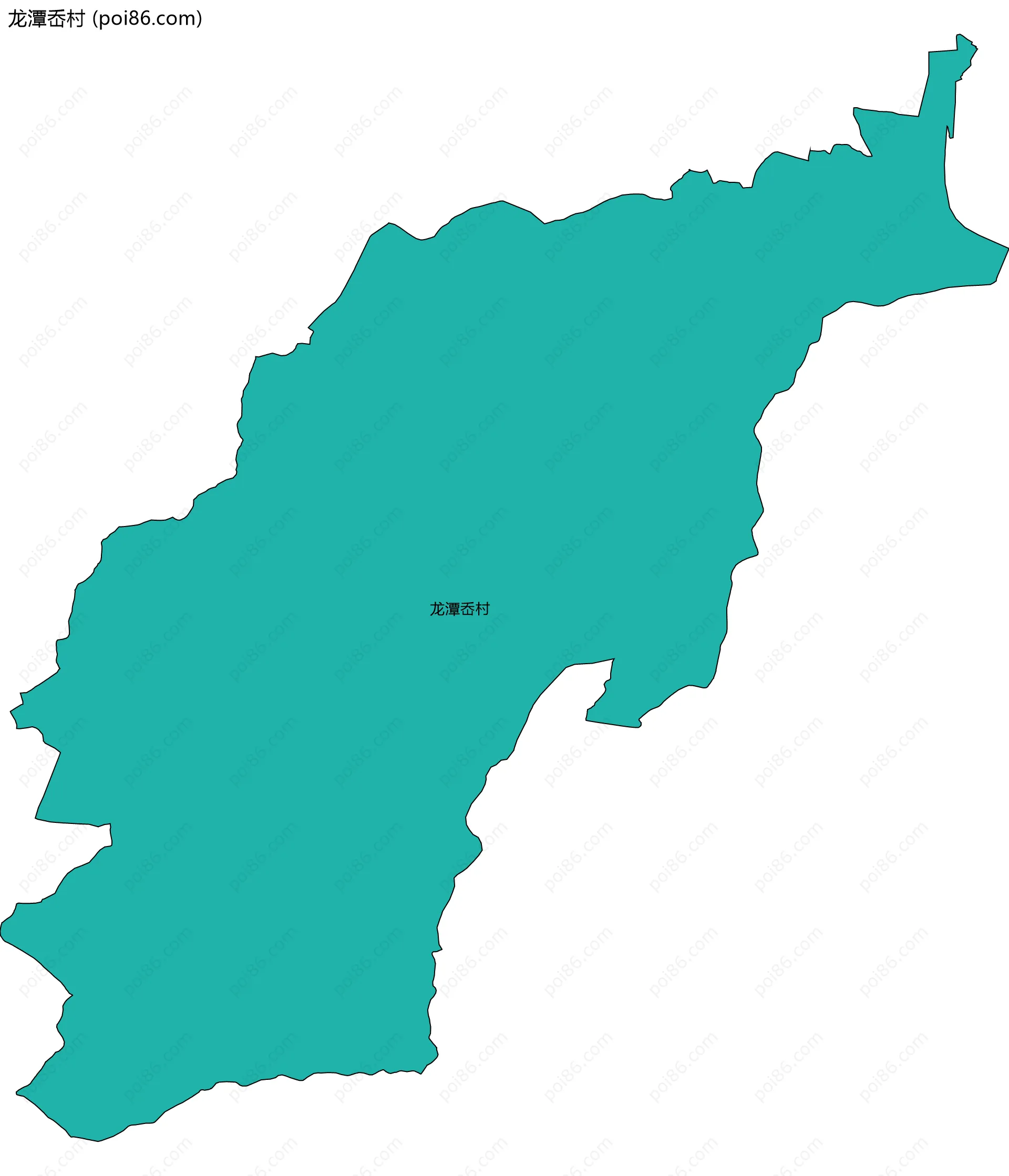龙潭岙村边界地图