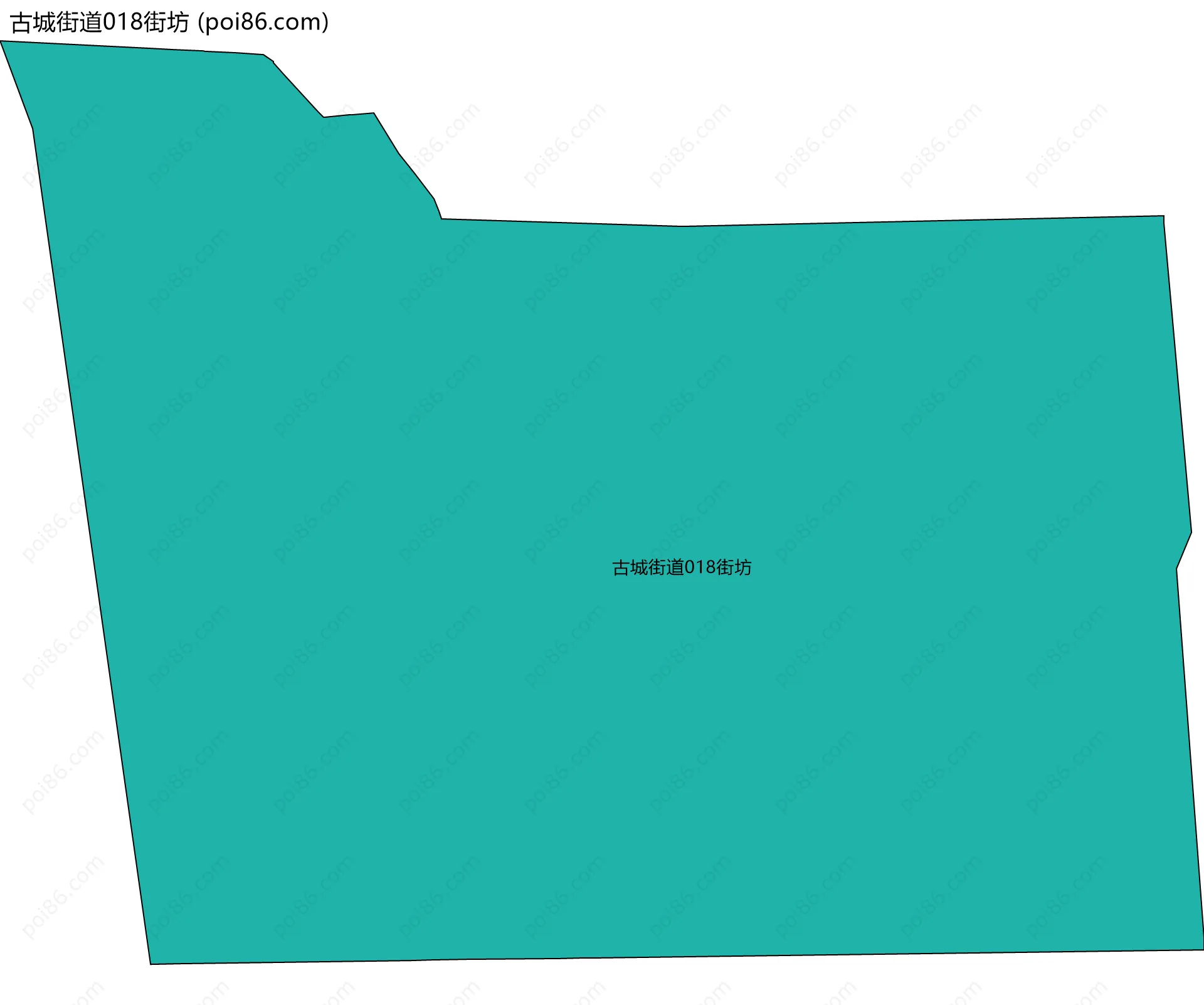 古城街道018街坊边界地图