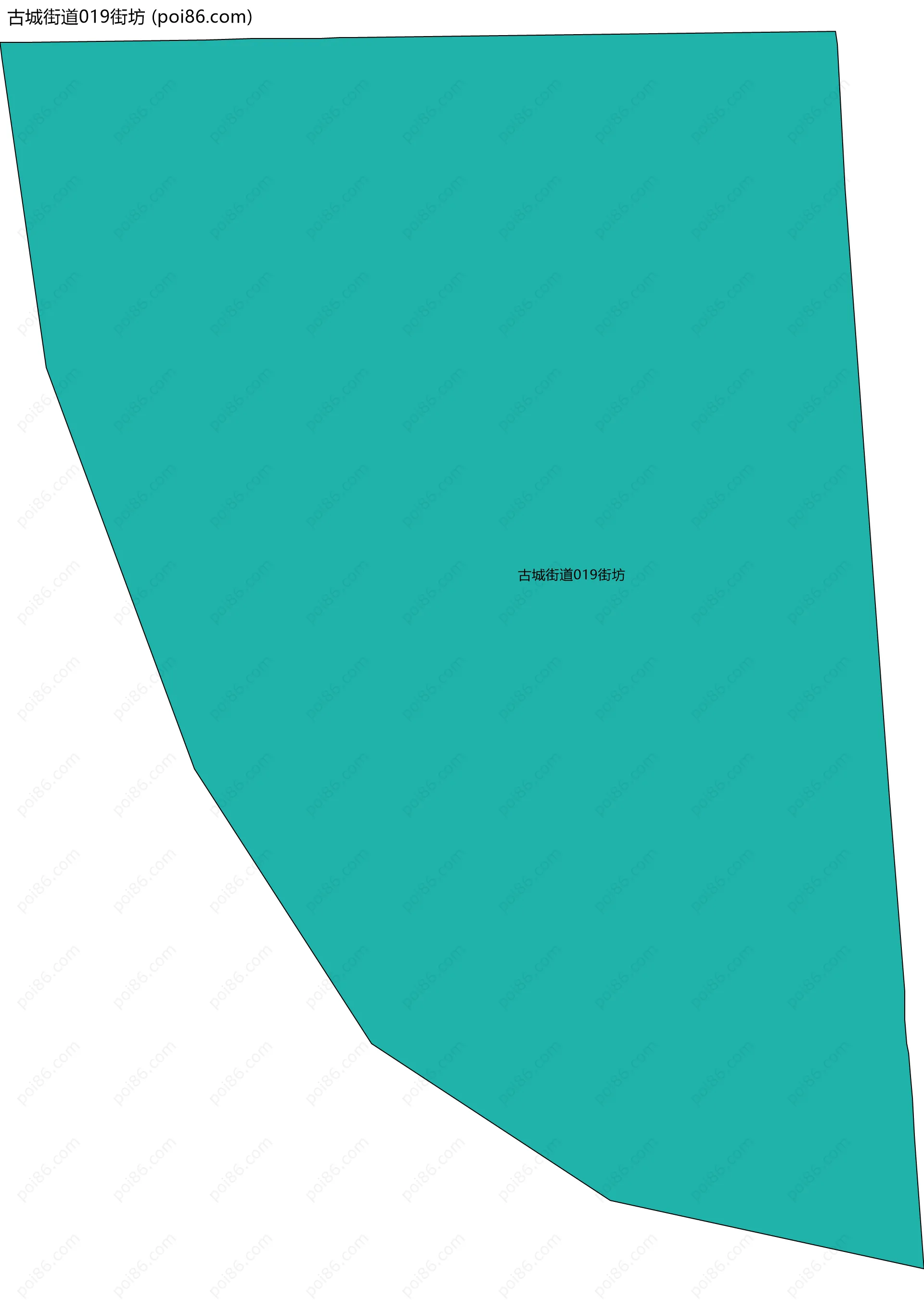 古城街道019街坊边界地图