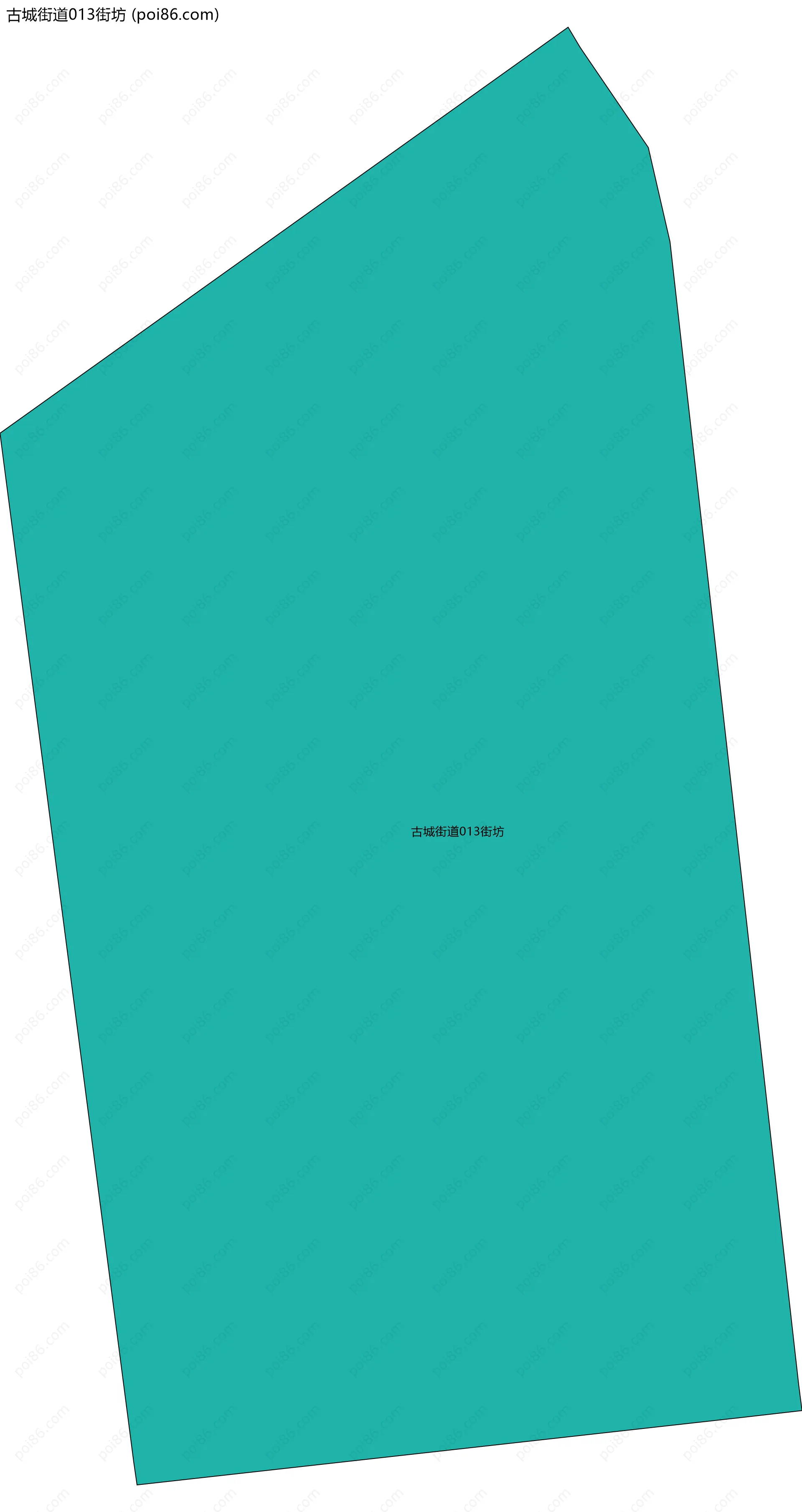 古城街道013街坊边界地图