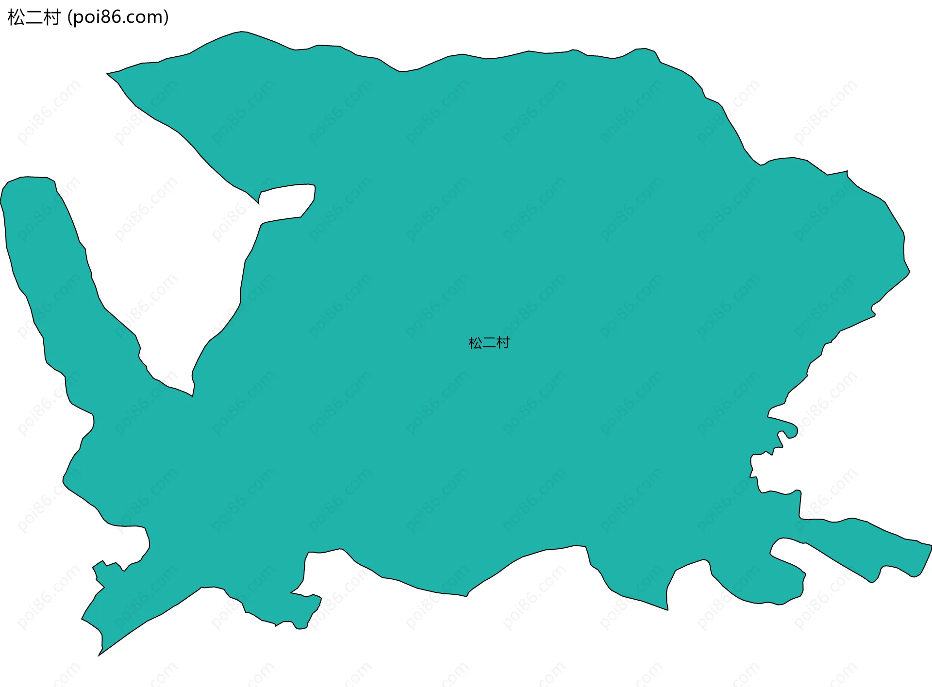 松二村边界地图