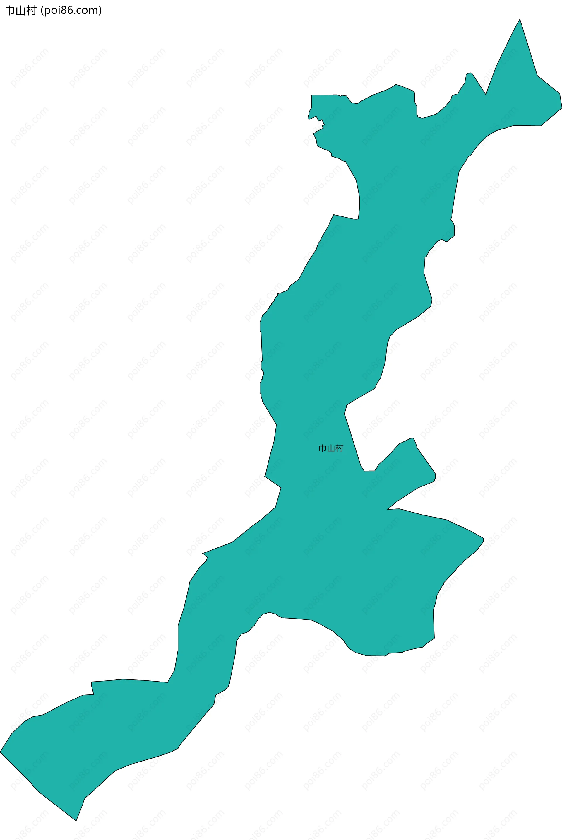 巾山村边界地图