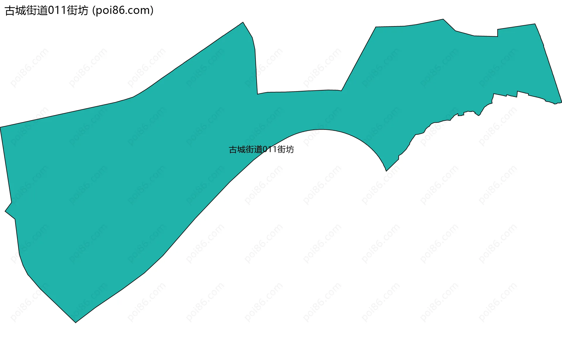 古城街道011街坊边界地图