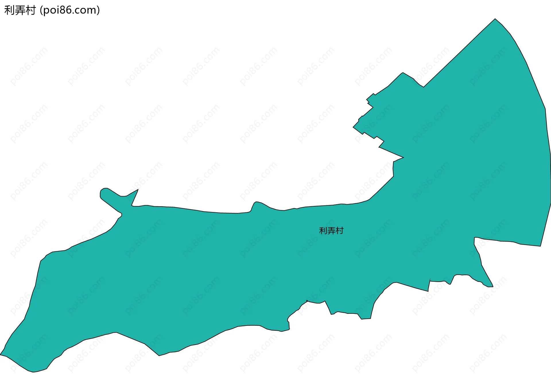 利弄村边界地图