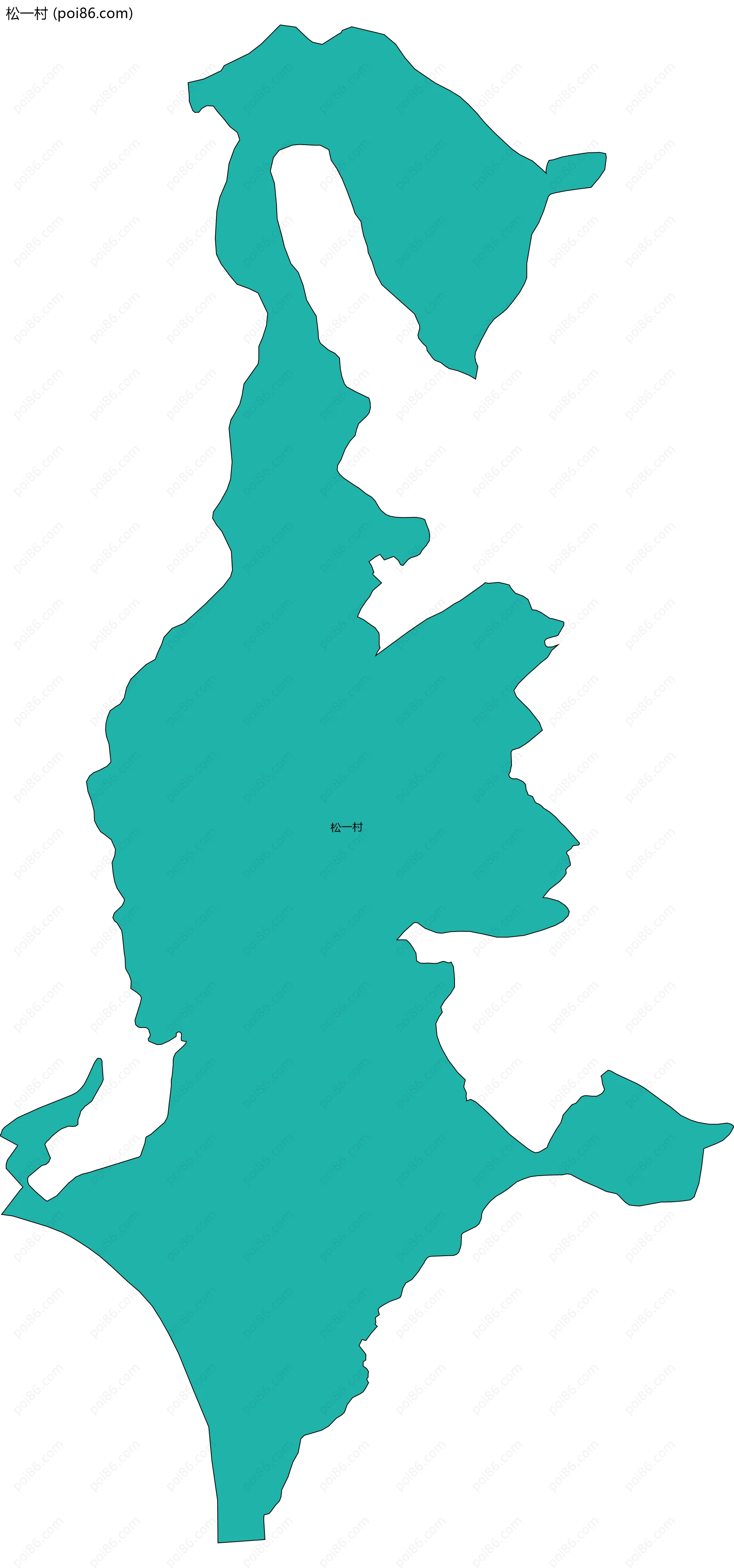 松一村边界地图