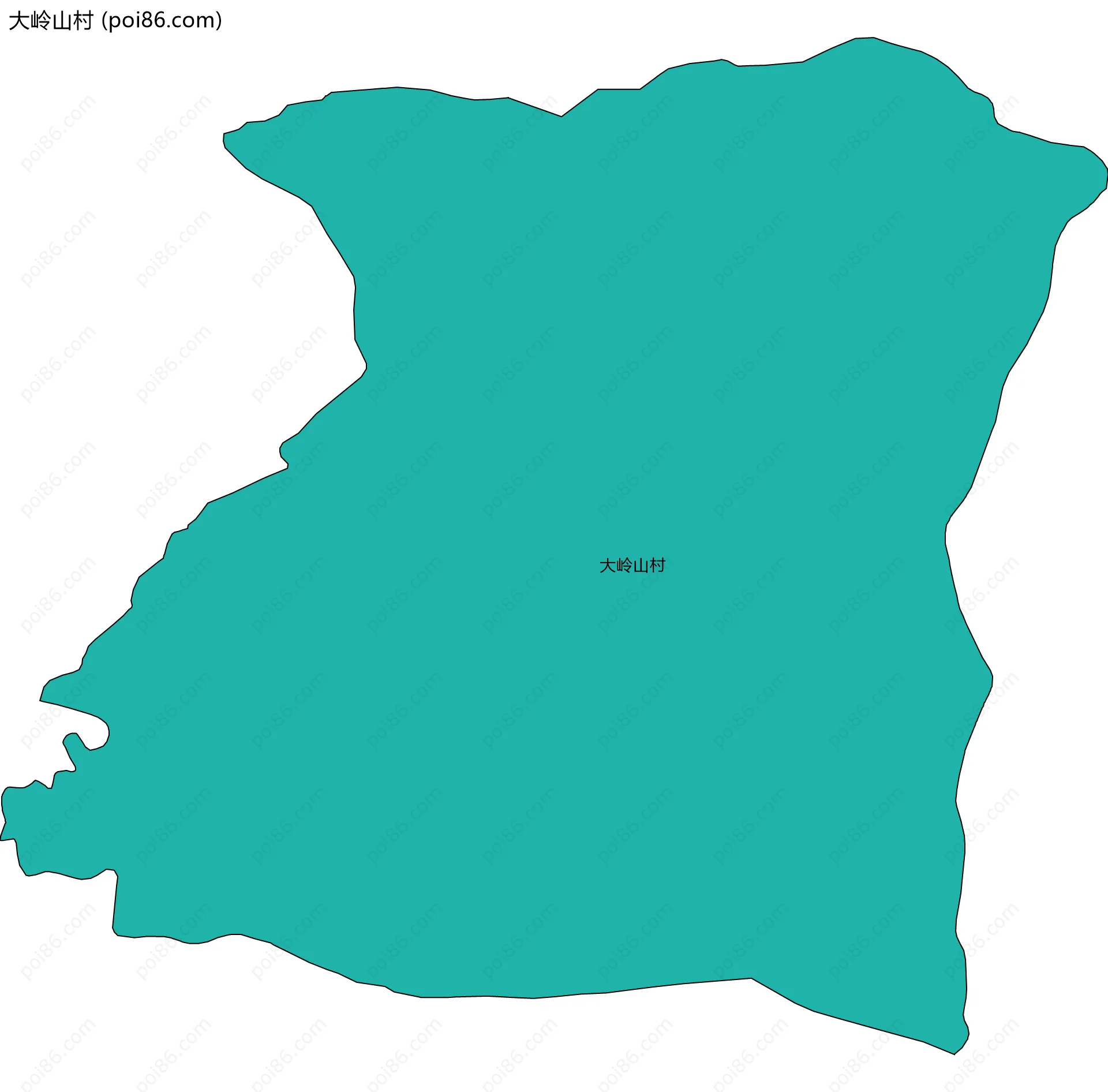 大岭山村边界地图