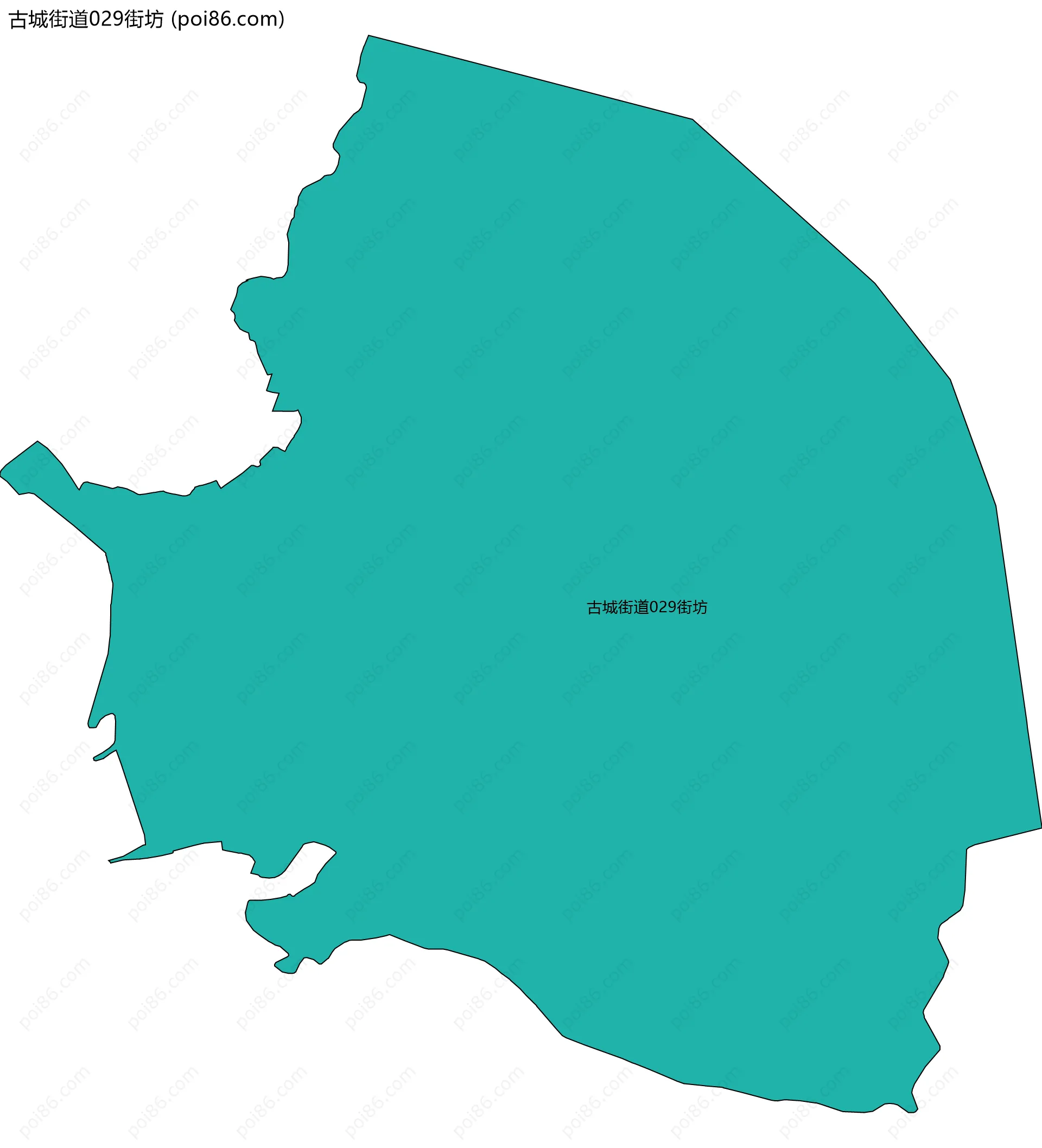 古城街道029街坊边界地图