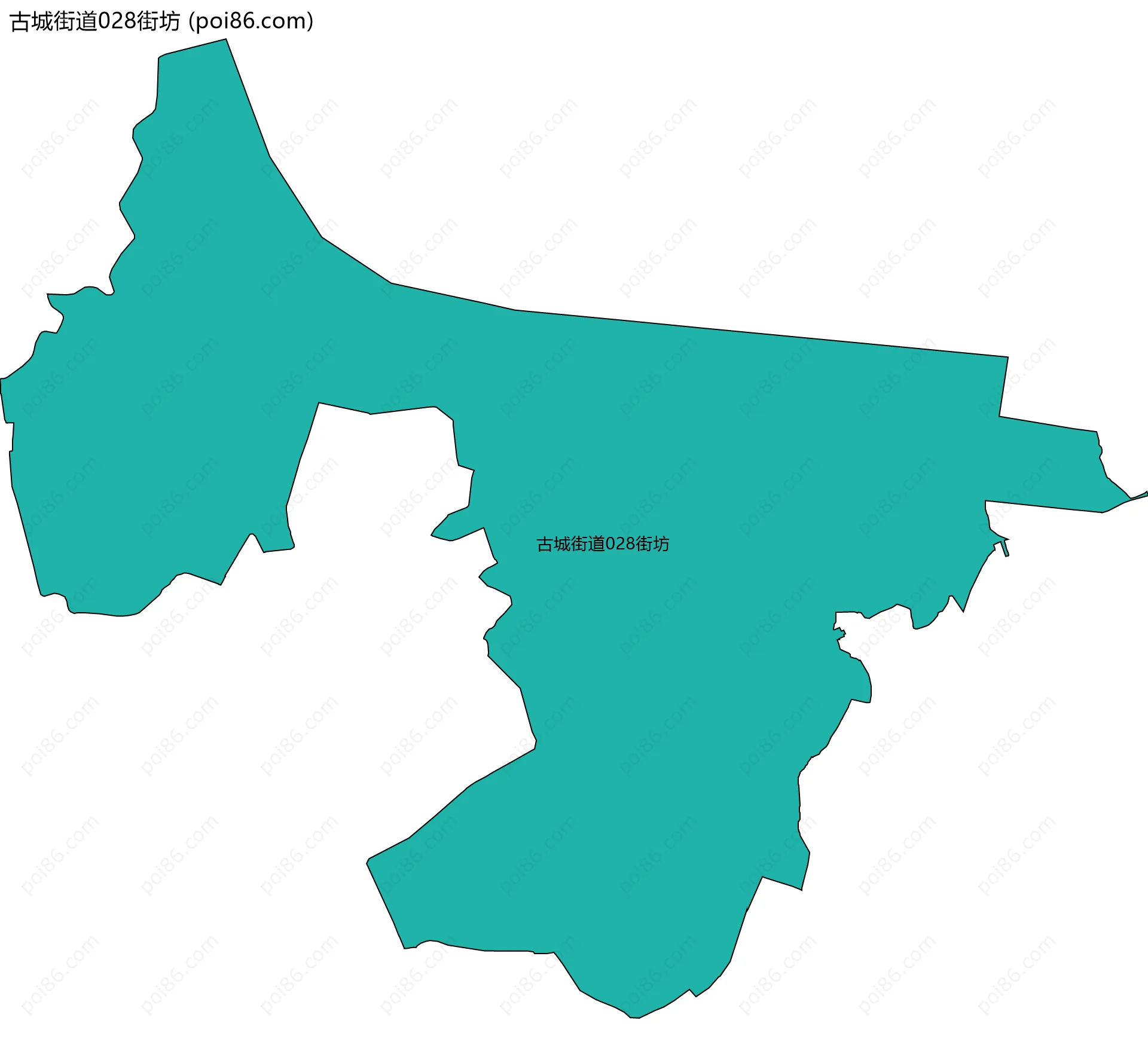 古城街道028街坊边界地图