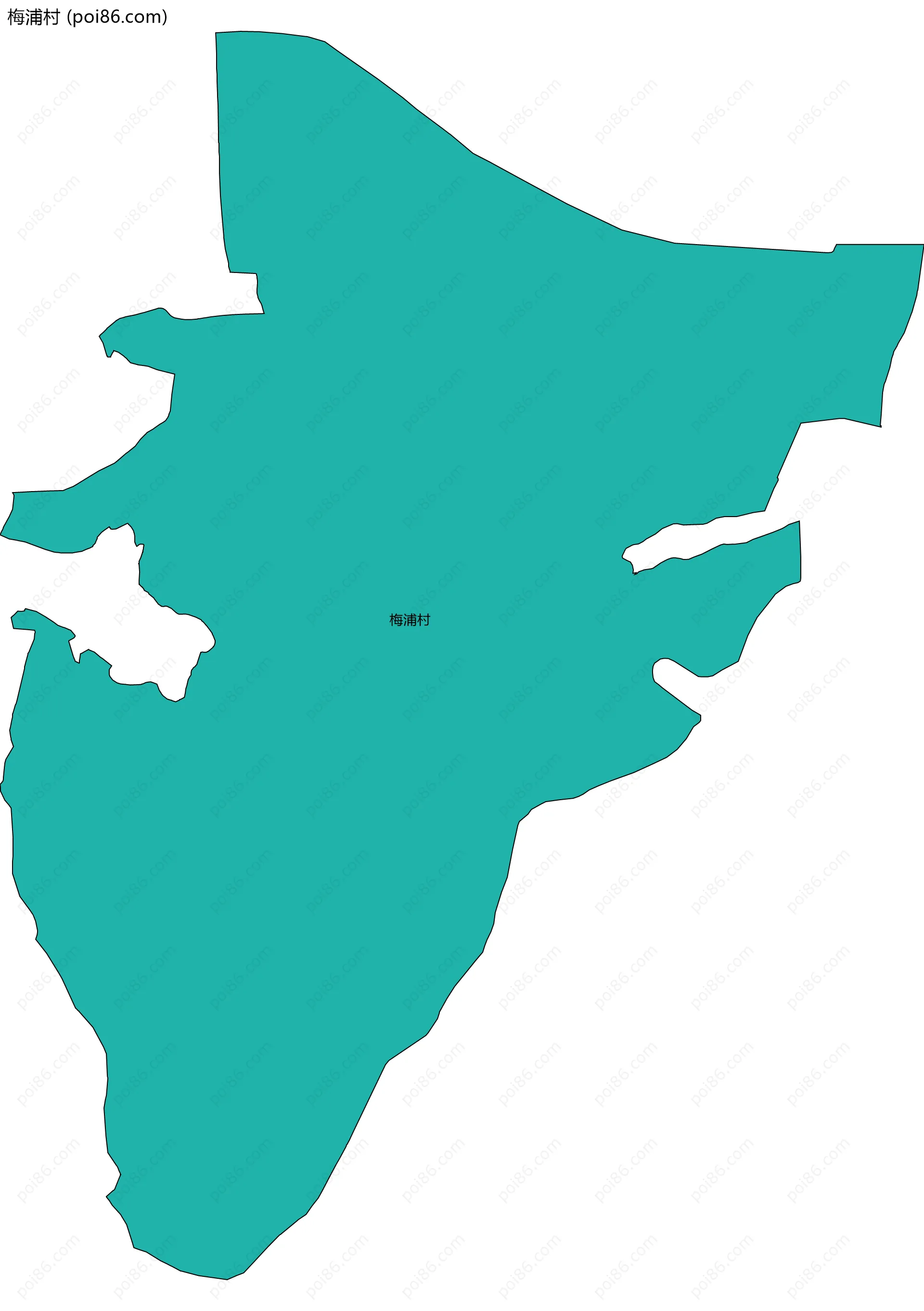 梅浦村边界地图