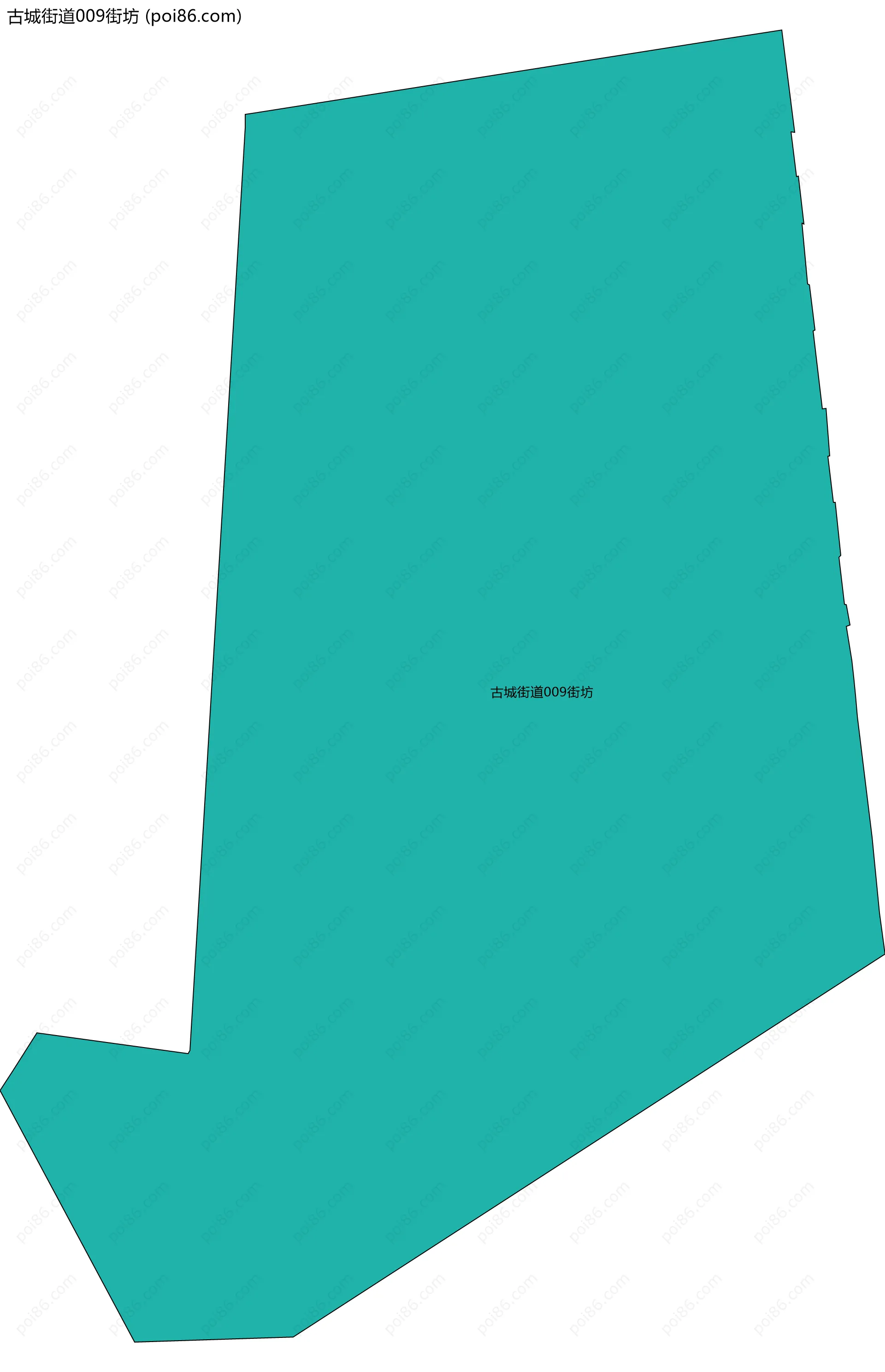 古城街道009街坊边界地图