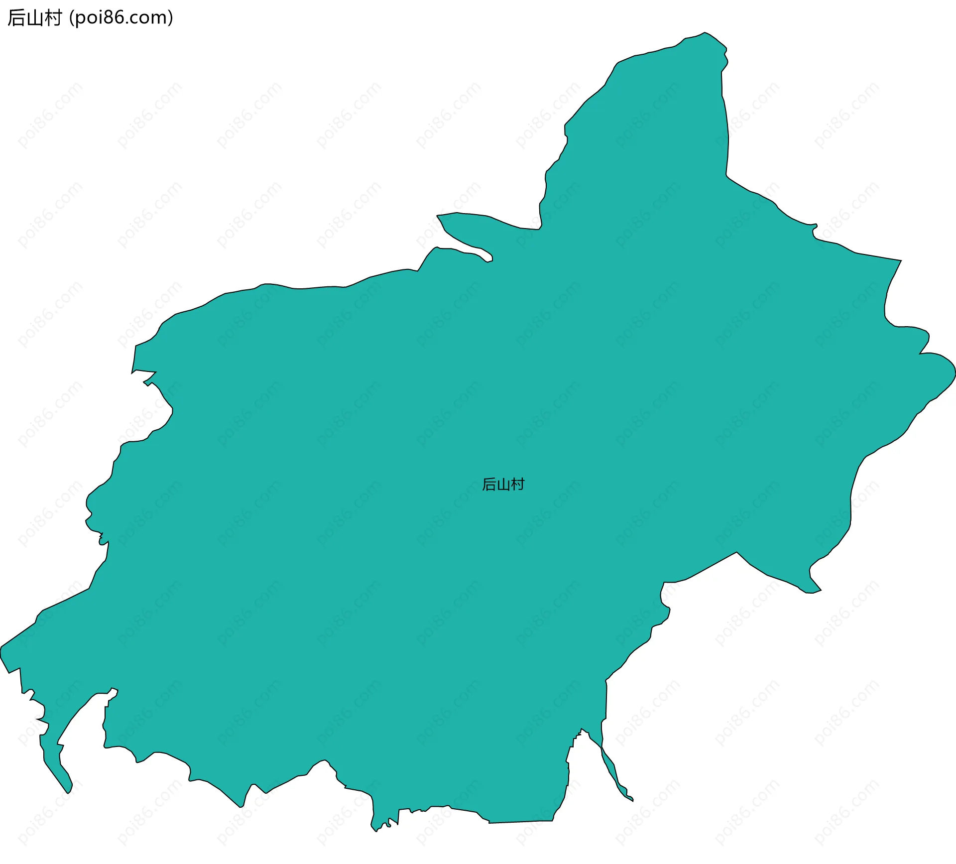 后山村边界地图