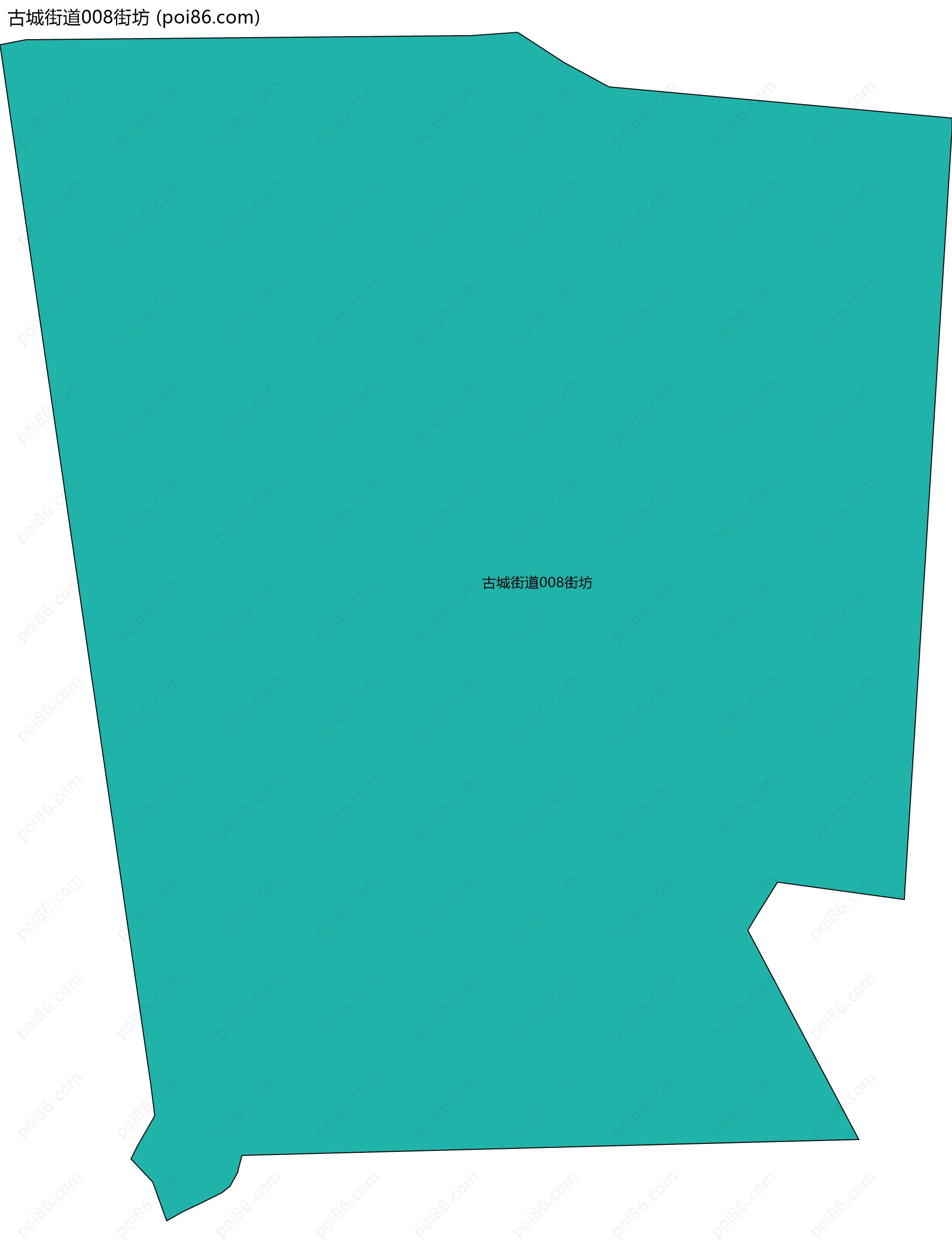 古城街道008街坊边界地图