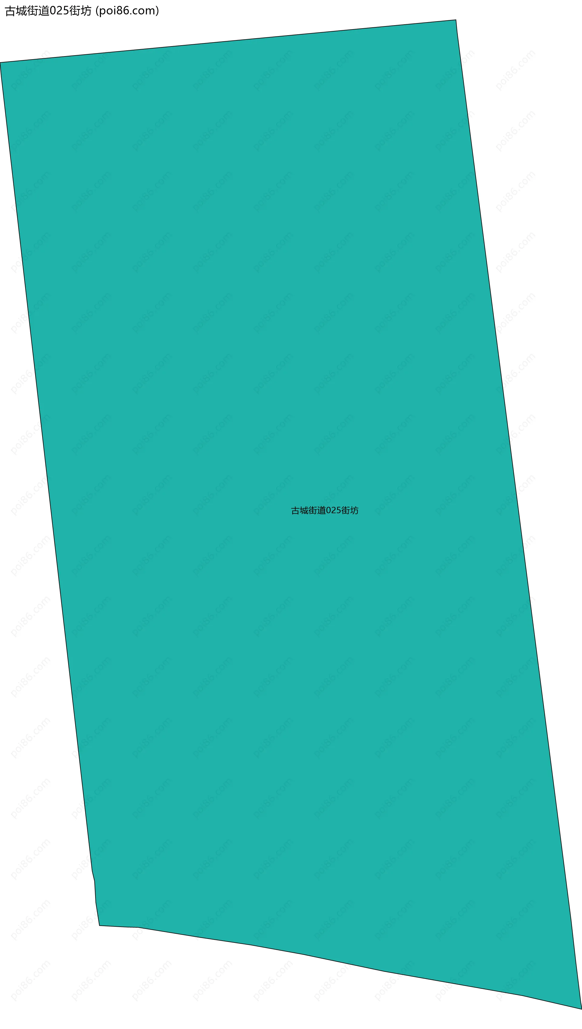古城街道025街坊边界地图