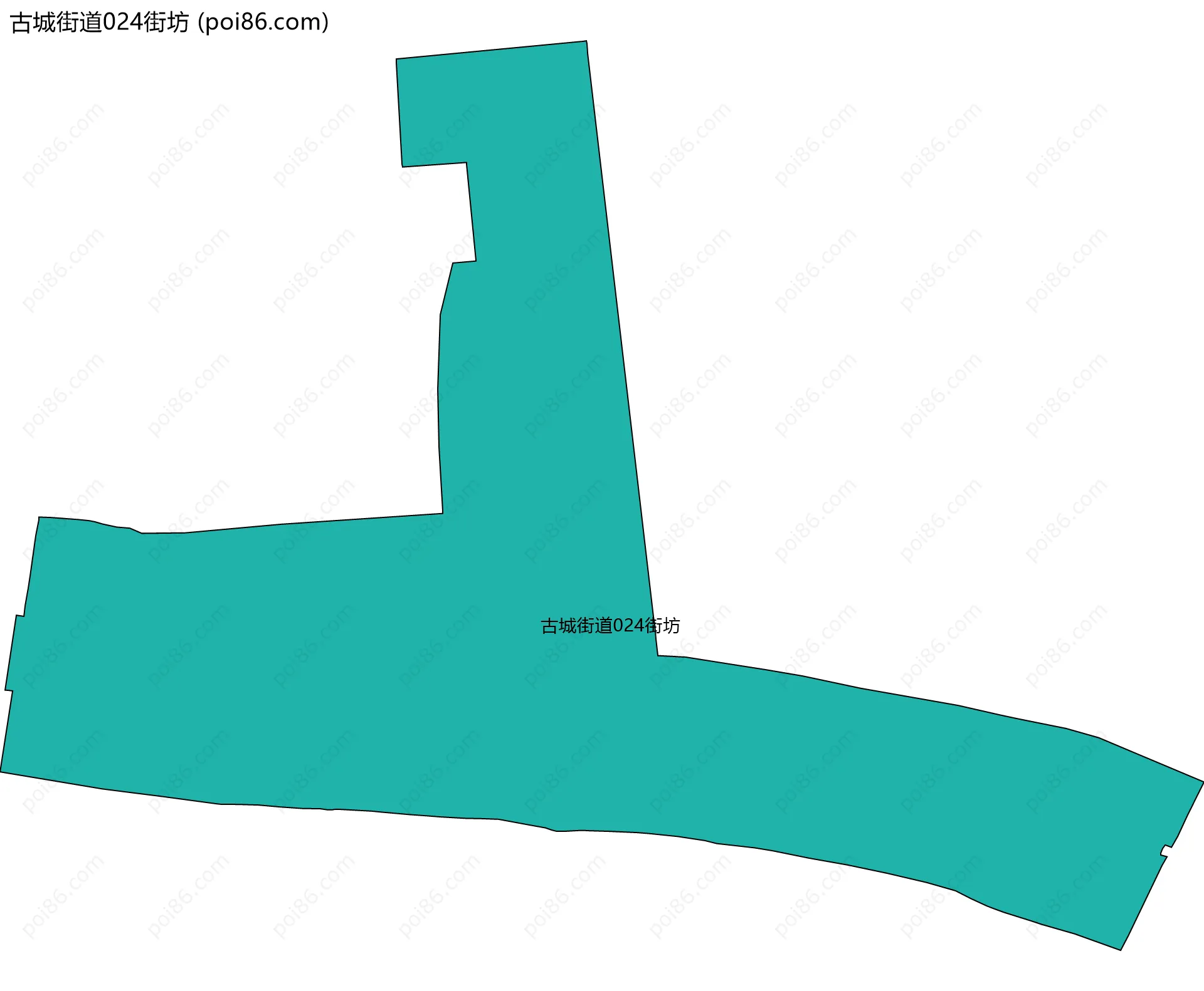 古城街道024街坊边界地图