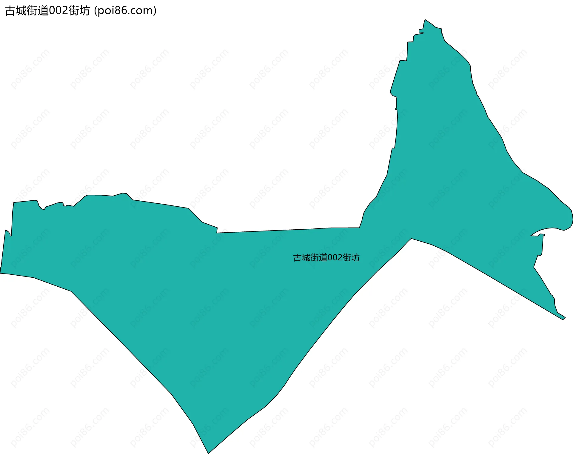 古城街道002街坊边界地图