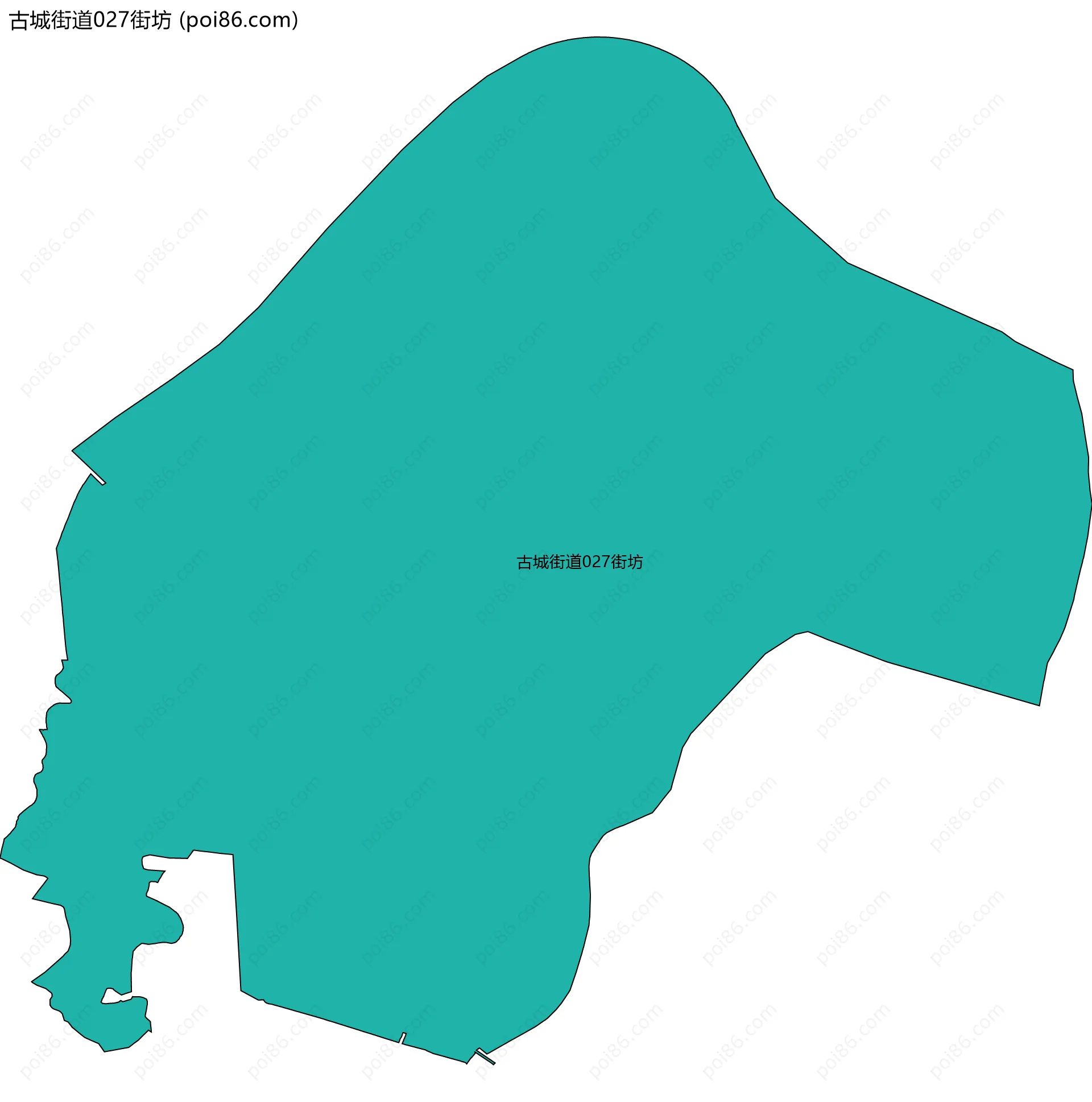 古城街道027街坊边界地图