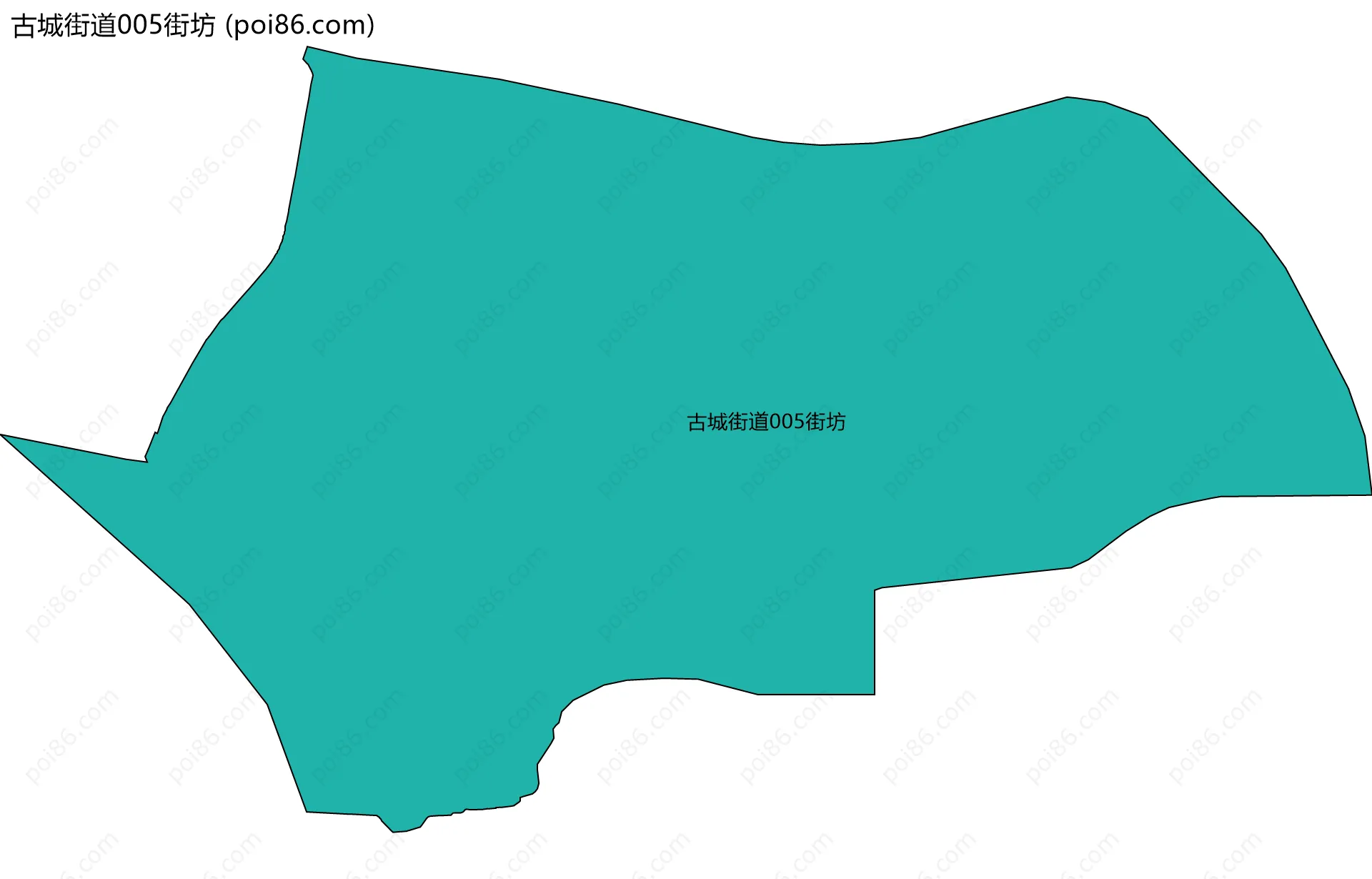 古城街道005街坊边界地图