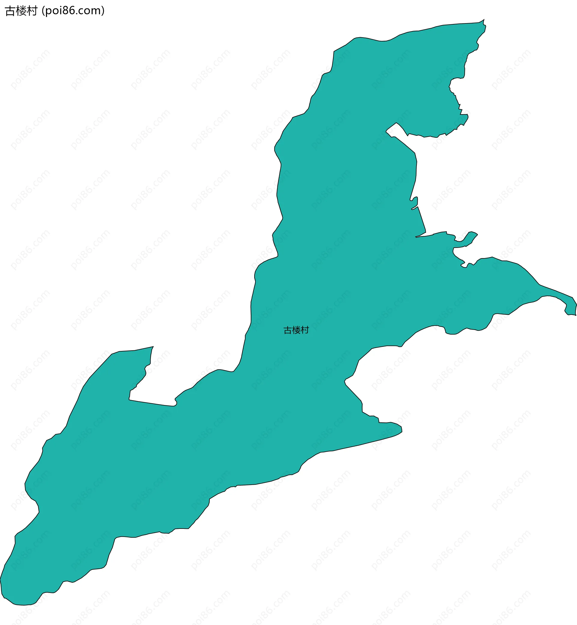 古楼村边界地图