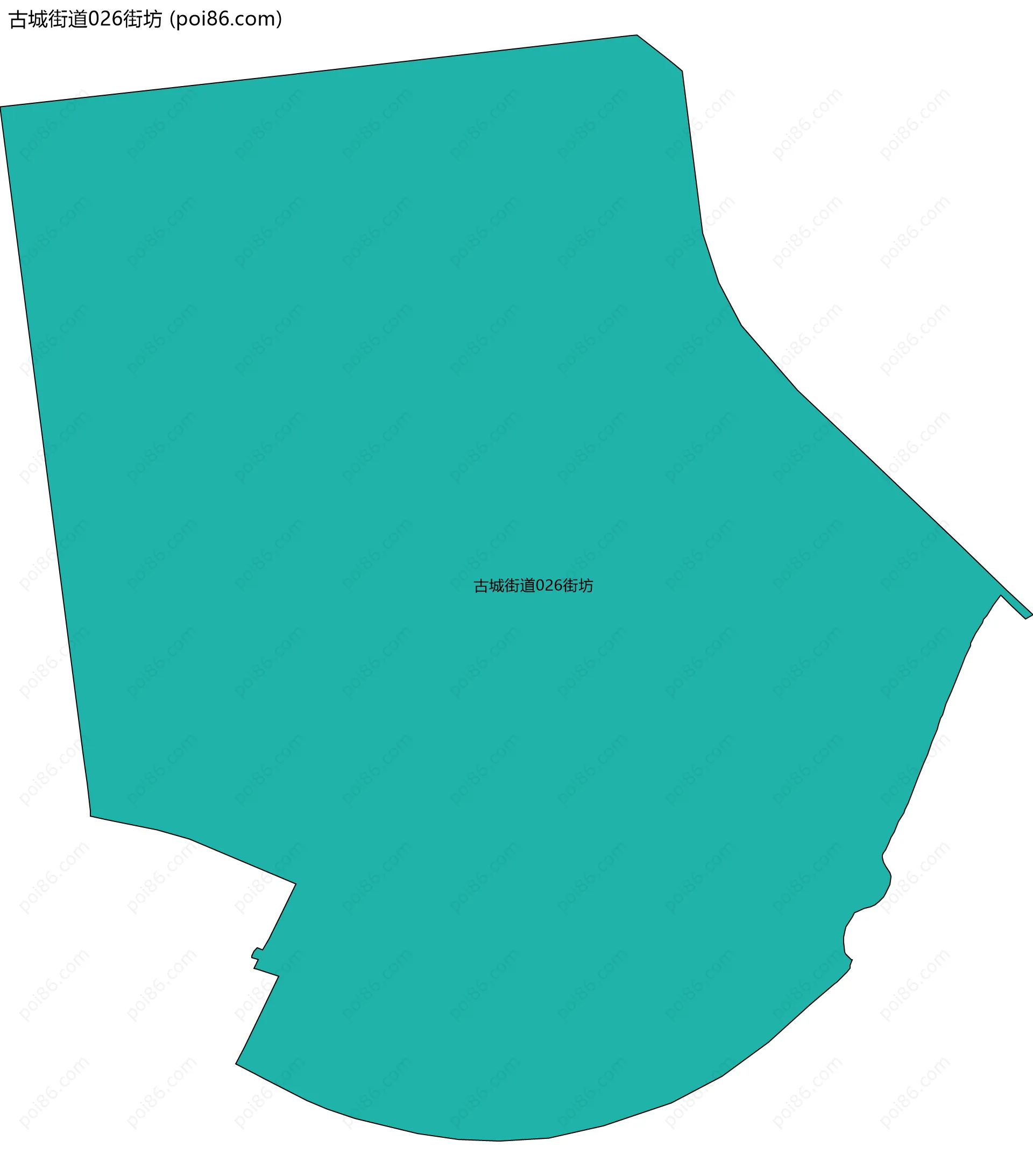 古城街道026街坊边界地图