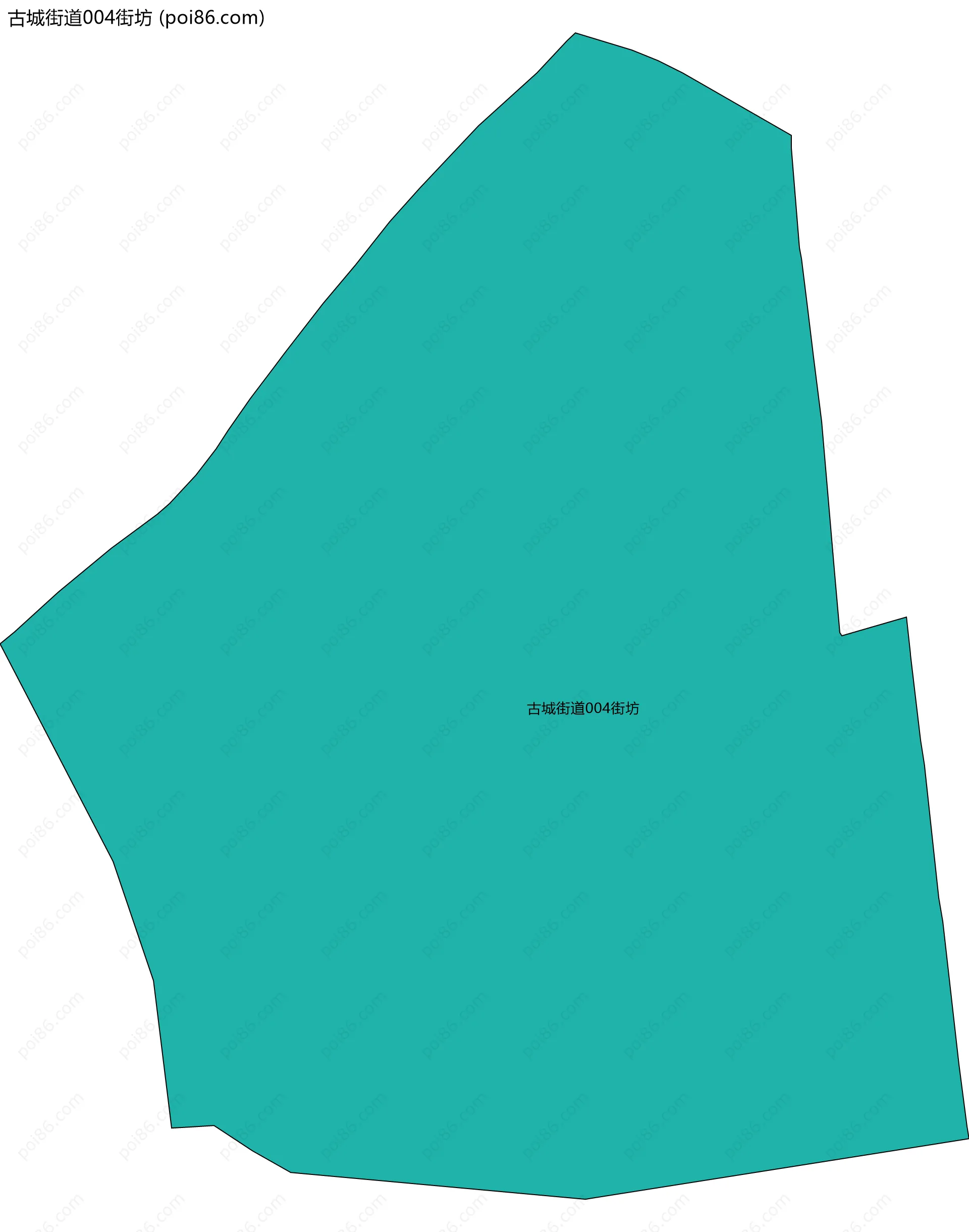 古城街道004街坊边界地图