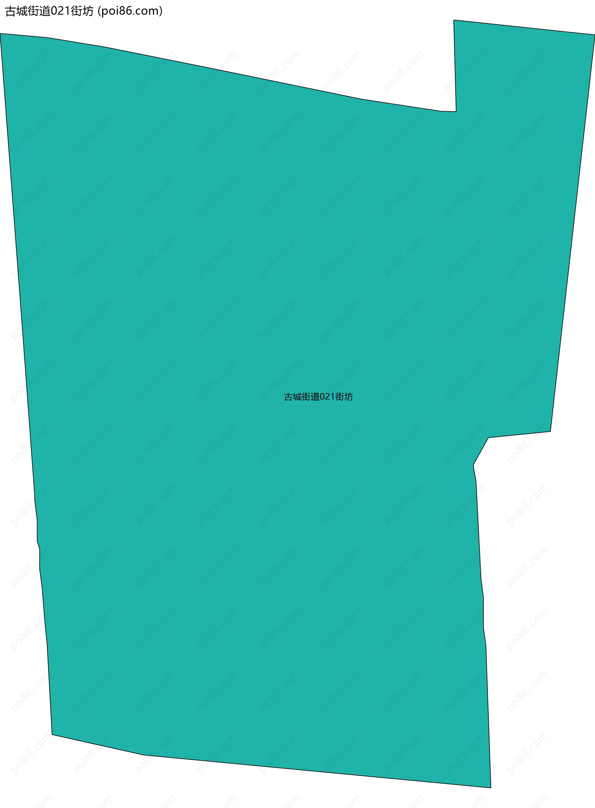 古城街道021街坊边界地图
