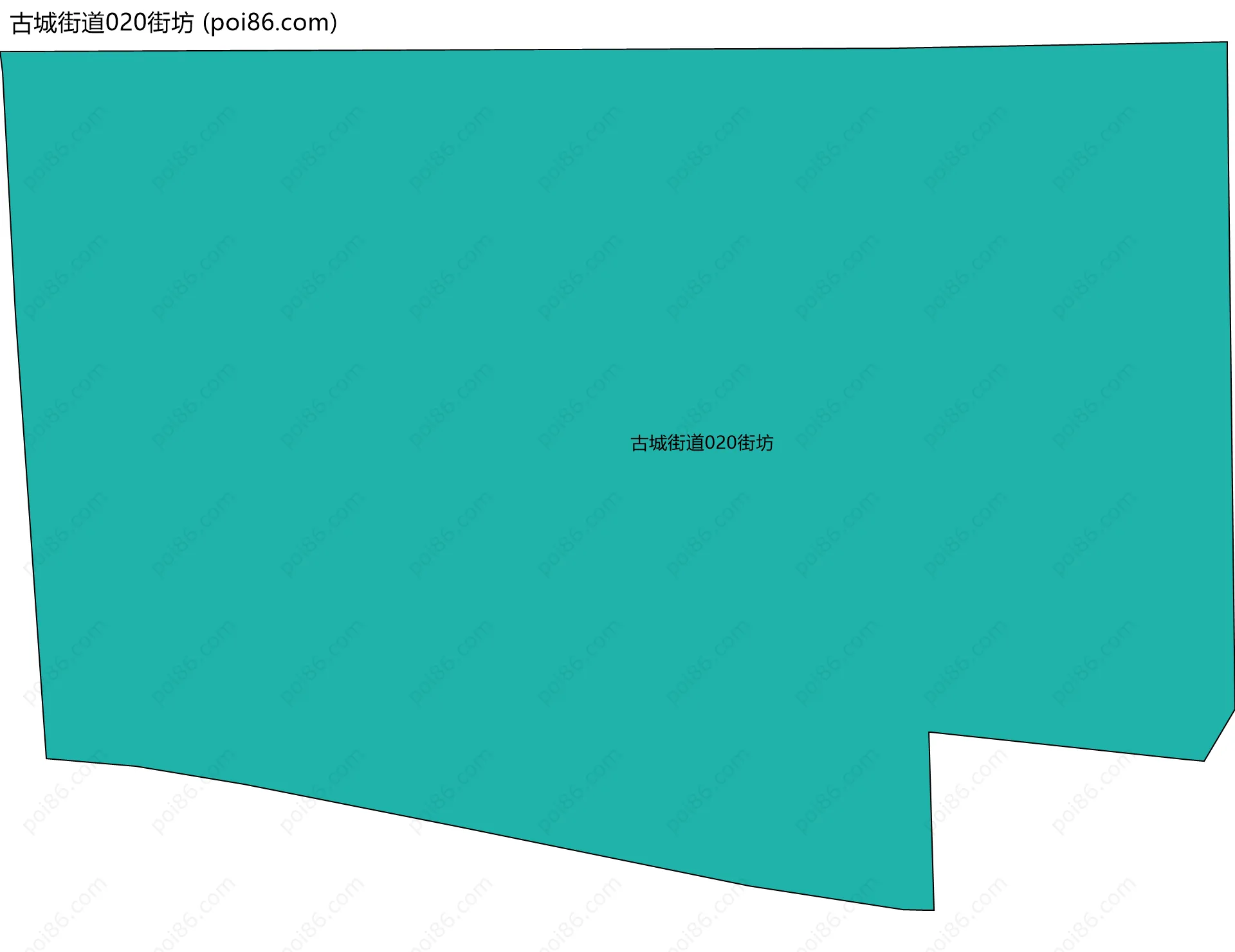 古城街道020街坊边界地图