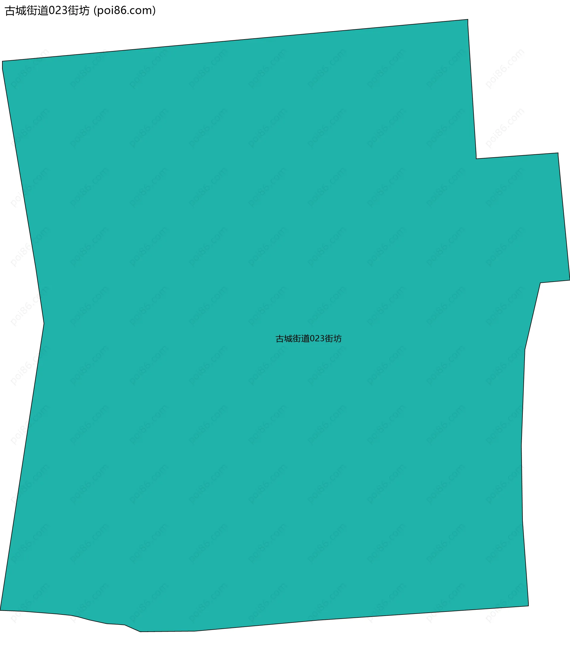 古城街道023街坊边界地图
