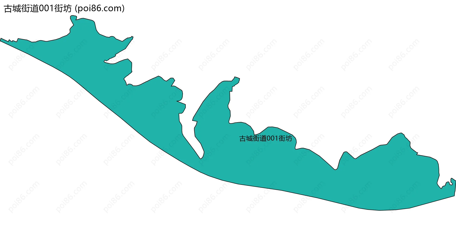 古城街道001街坊边界地图