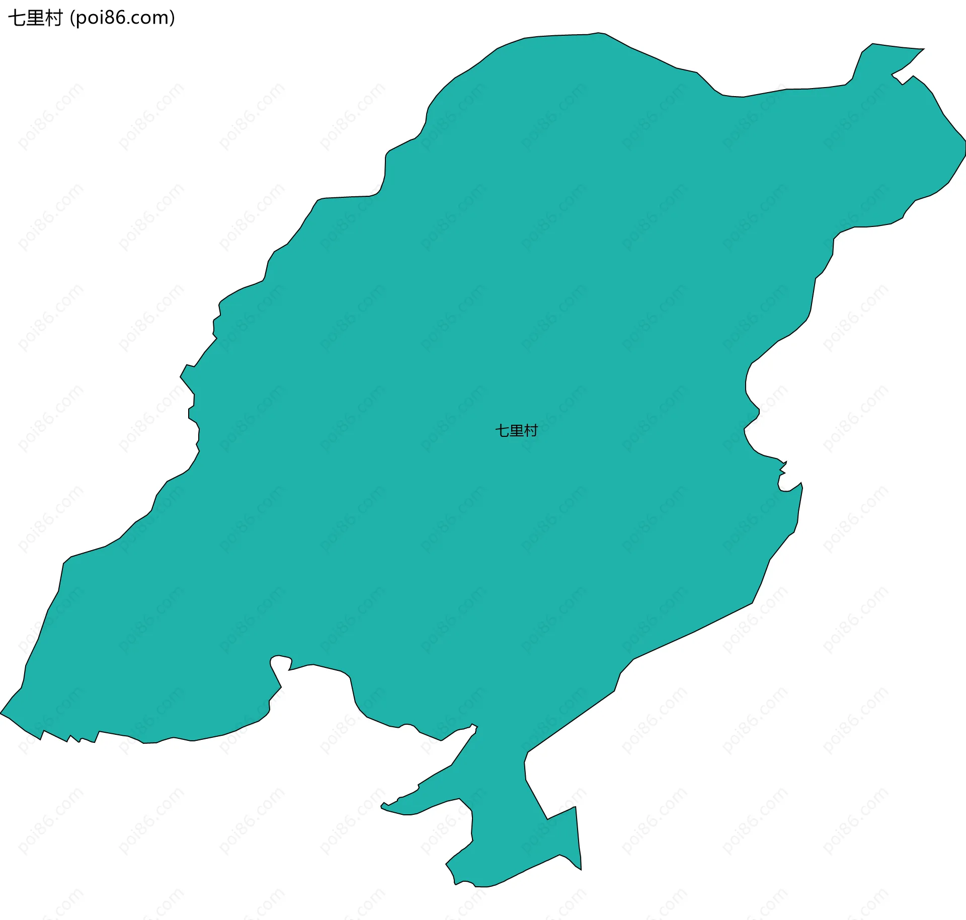 七里村边界地图
