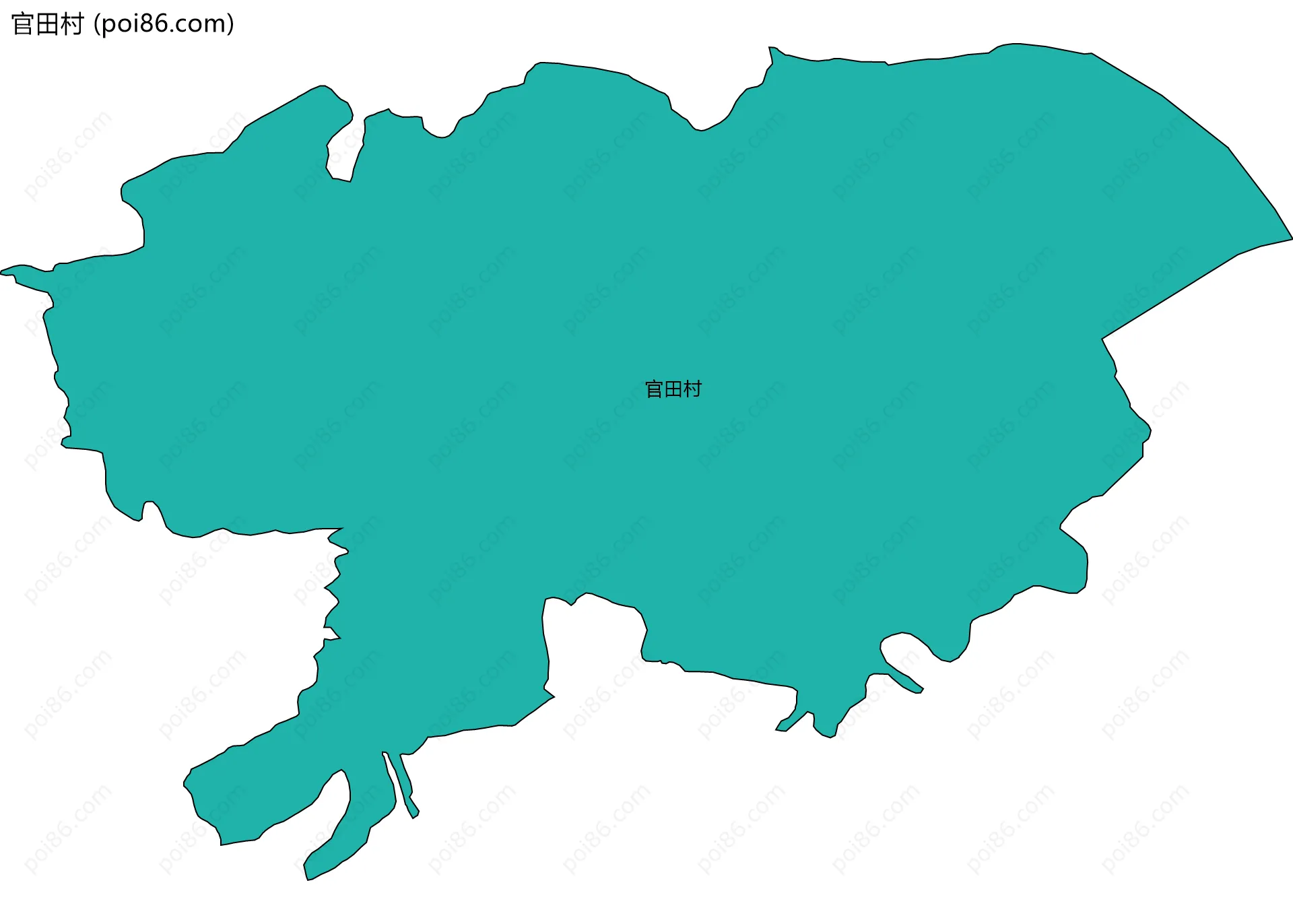 官田村边界地图