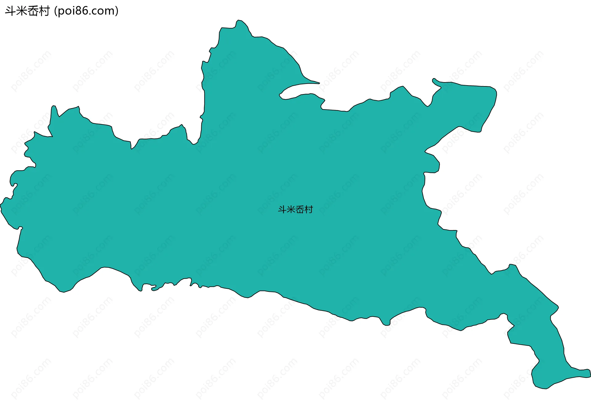 斗米岙村边界地图