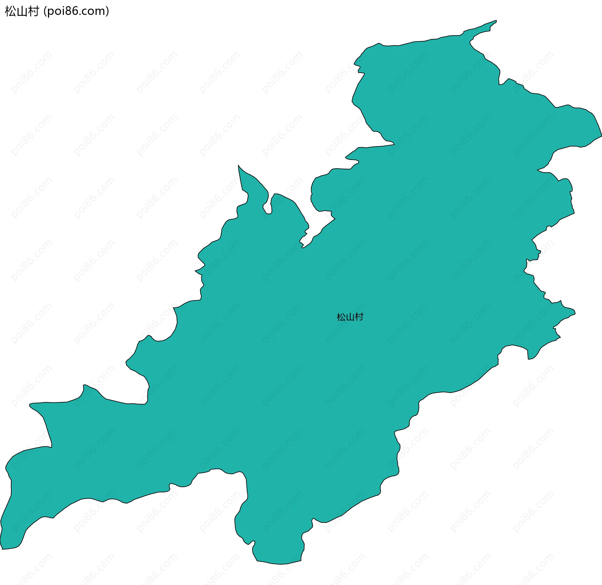松山村边界地图