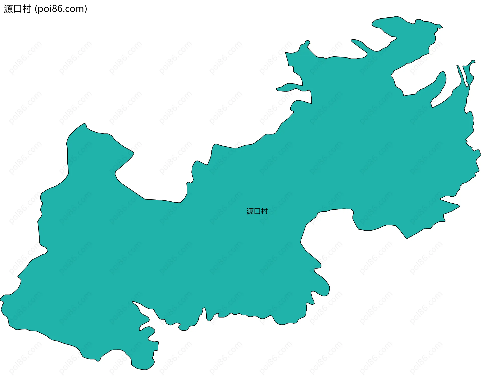 源口村边界地图