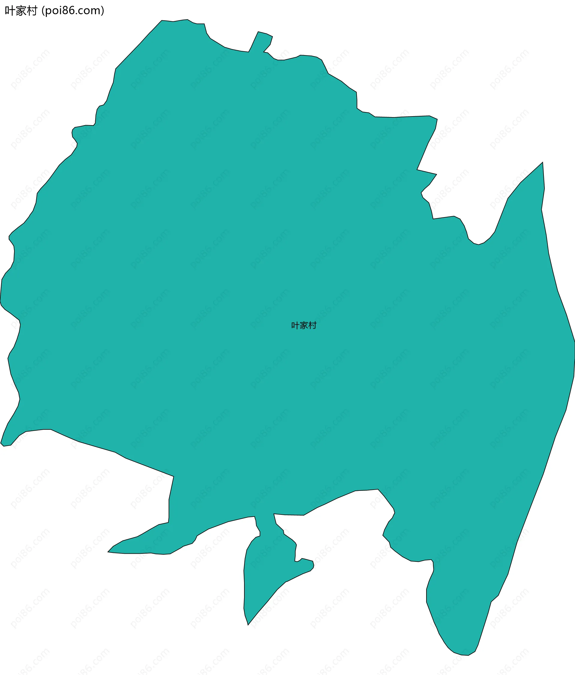 叶家村边界地图