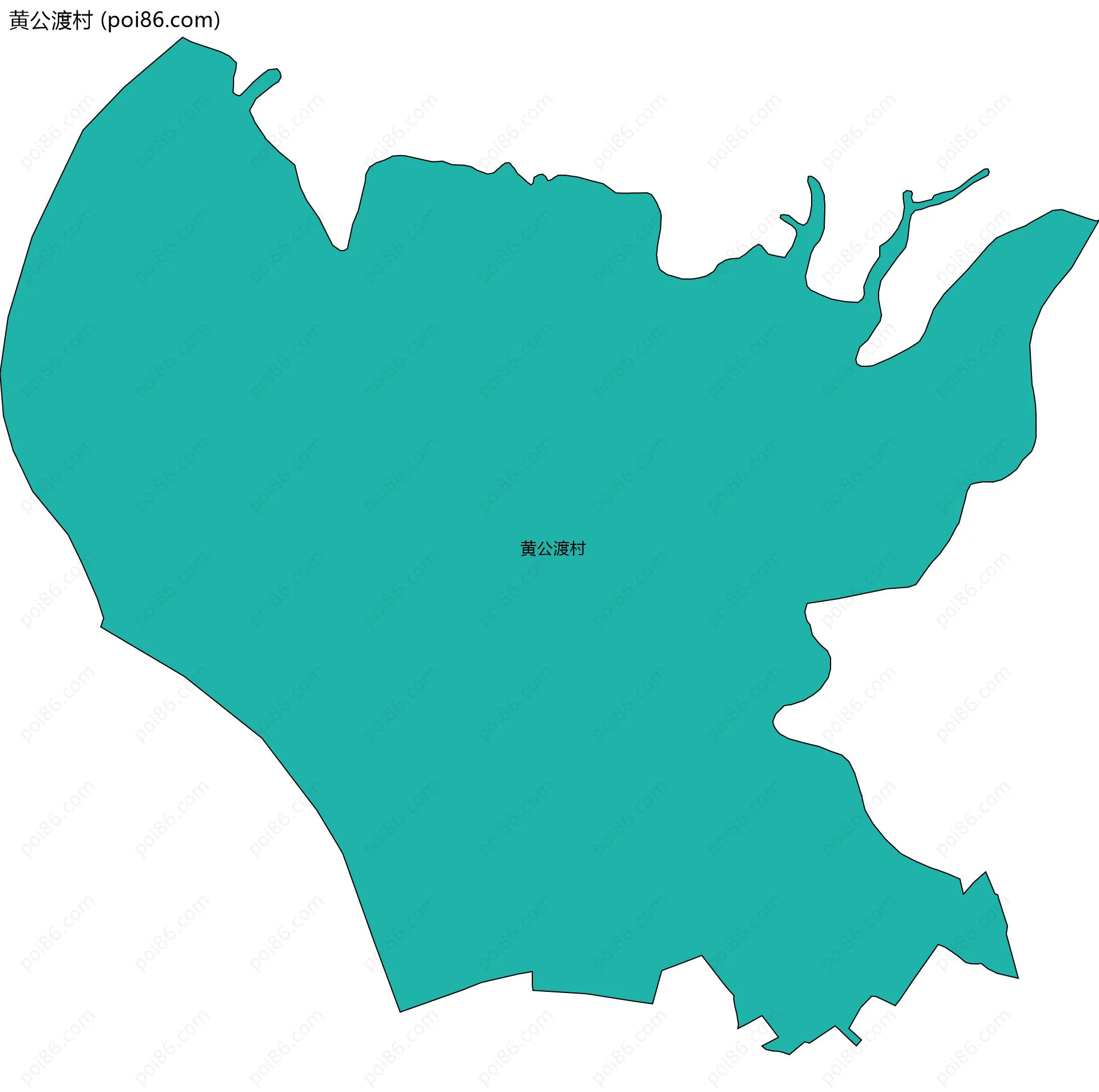 黄公渡村边界地图