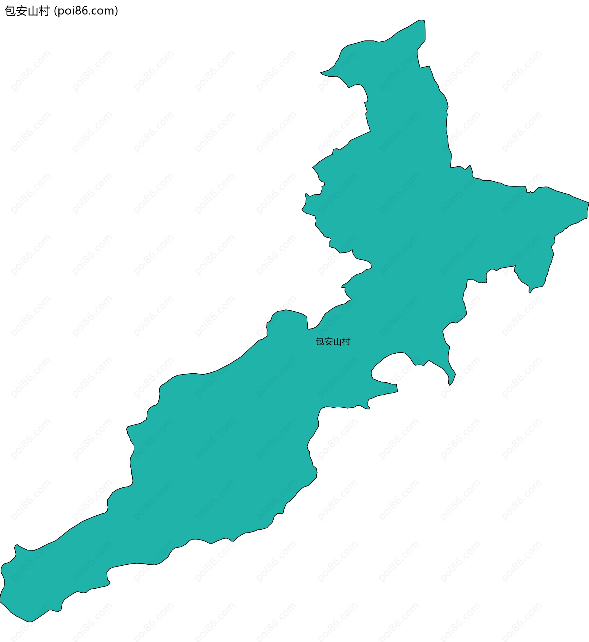 包安山村边界地图