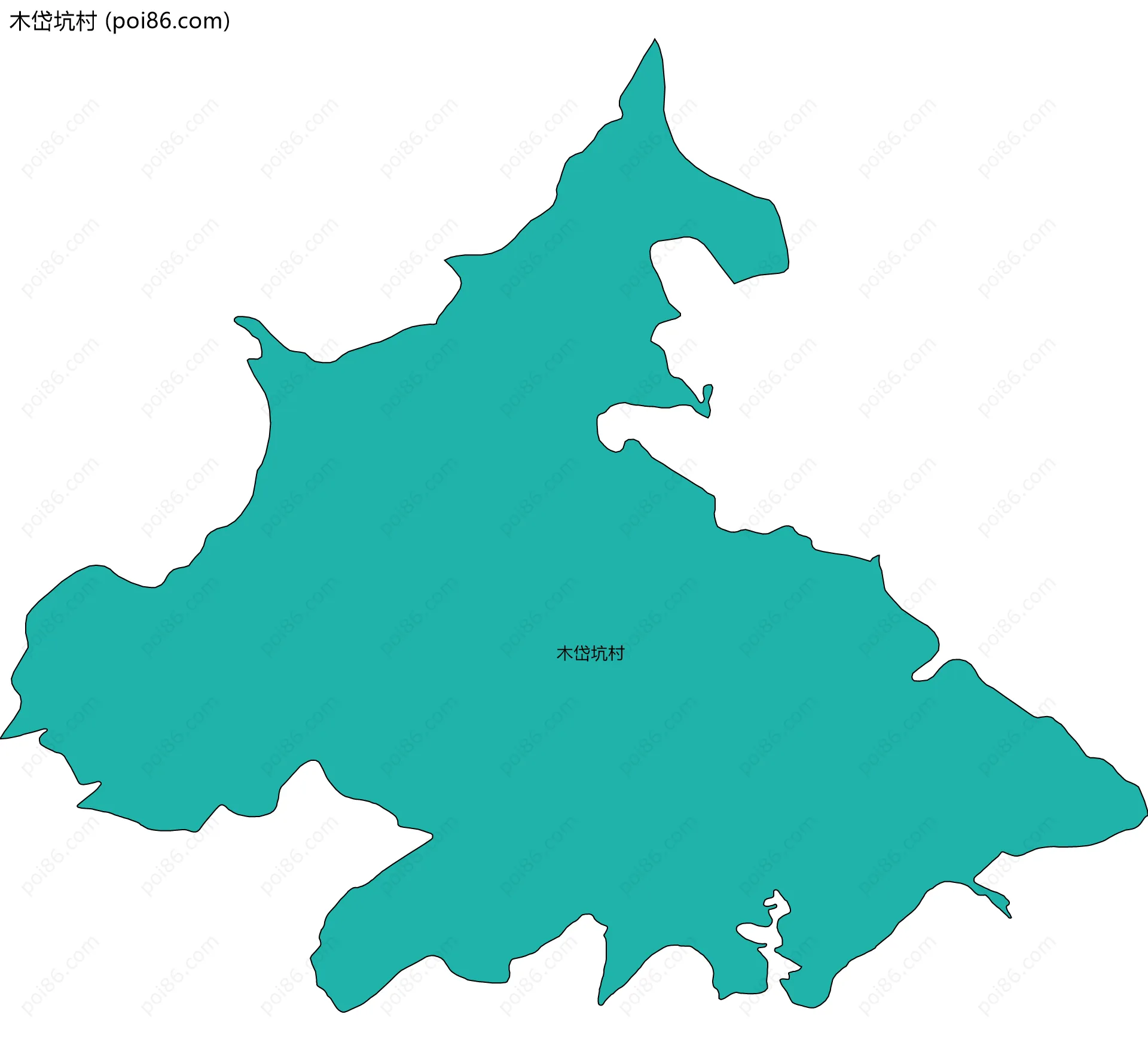 木岱坑村边界地图