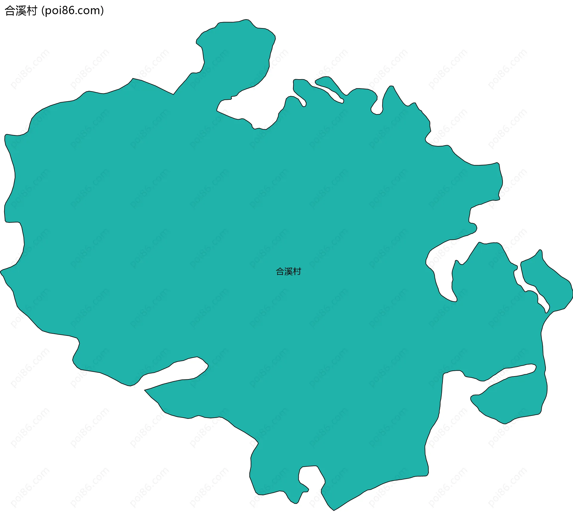 合溪村边界地图