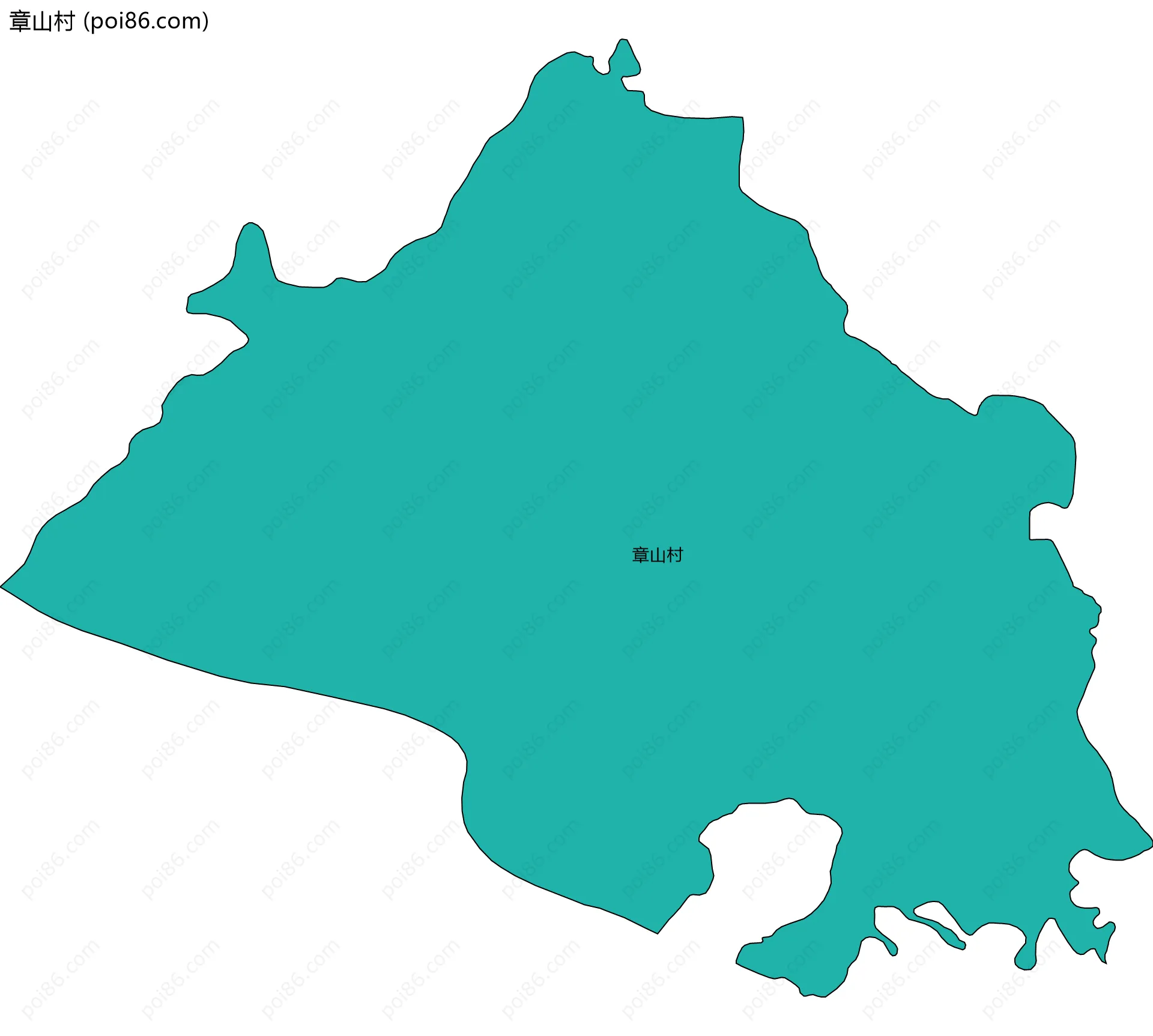 章山村边界地图