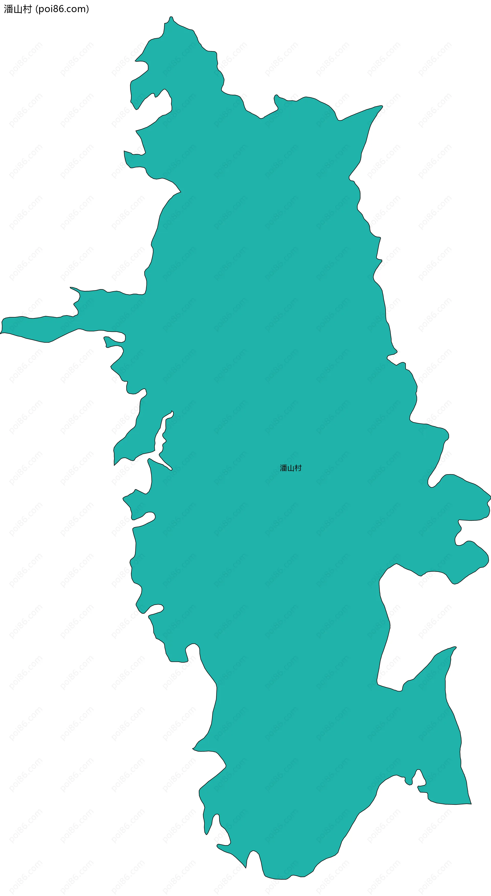 潘山村边界地图