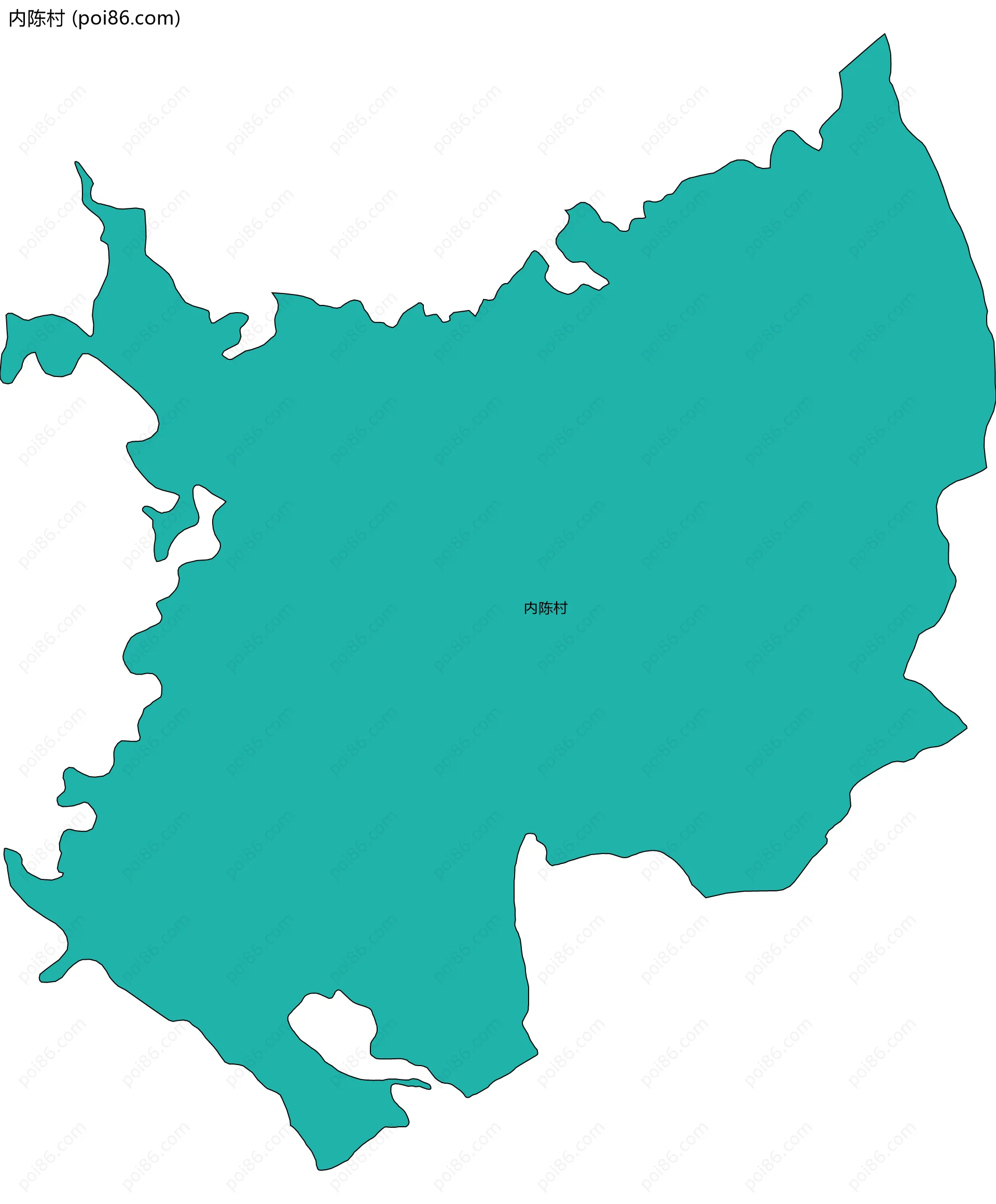 内陈村边界地图