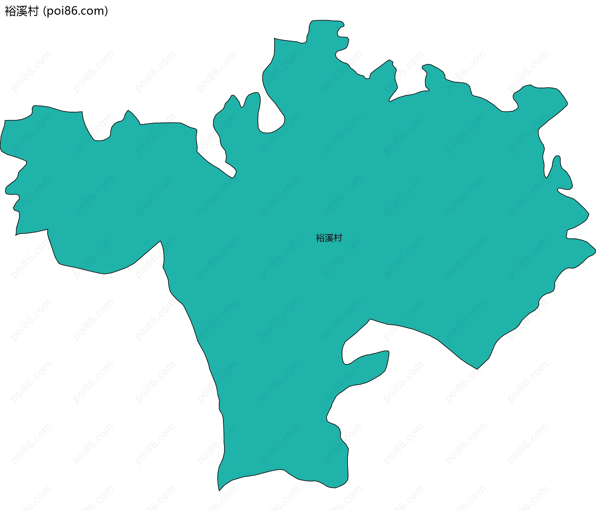 裕溪村边界地图