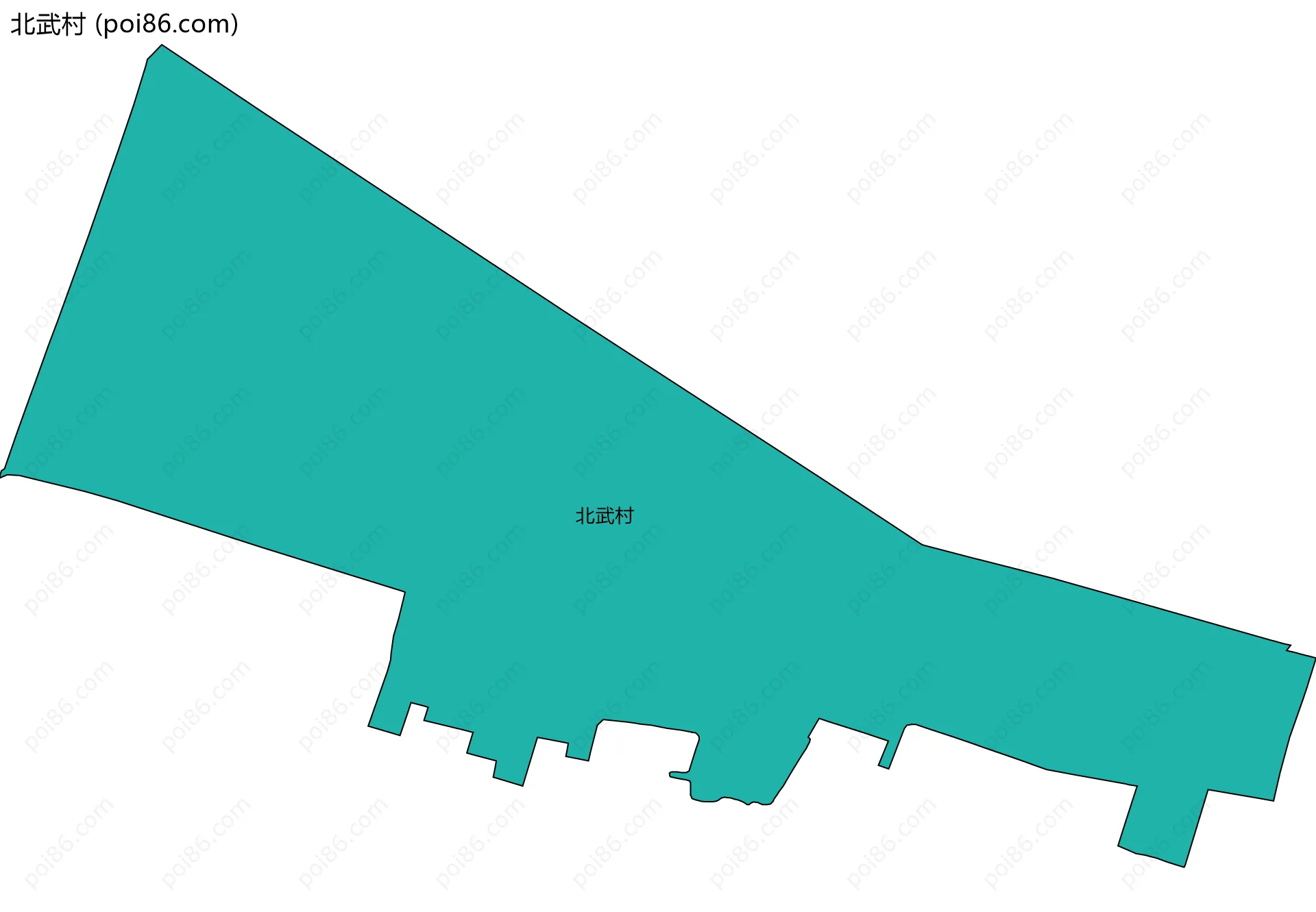北武村边界地图