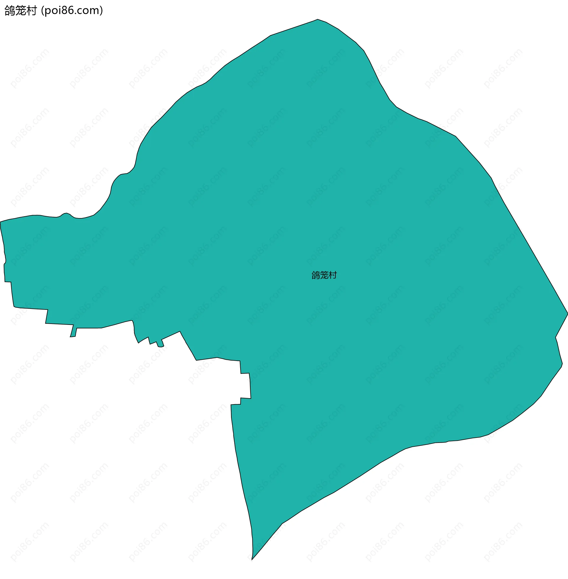 鸽笼村边界地图